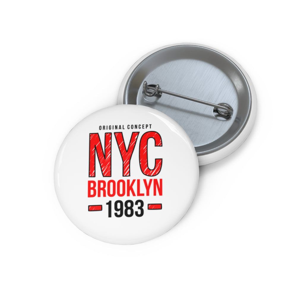 NYC Brooklyn 1983 Pin Button — Retro City Pride Badge