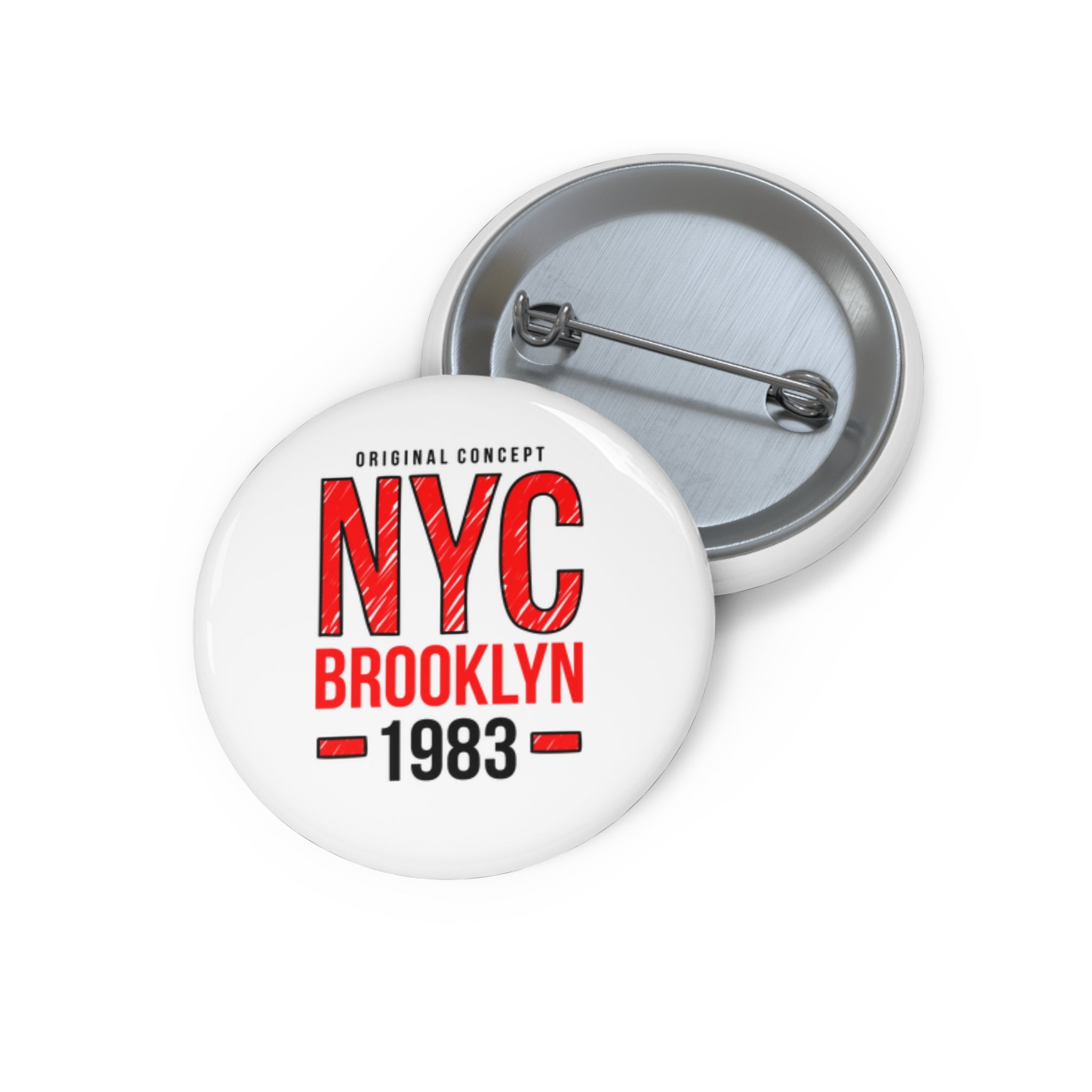 NYC Brooklyn 1983 Pin Button — Retro City Pride Badge