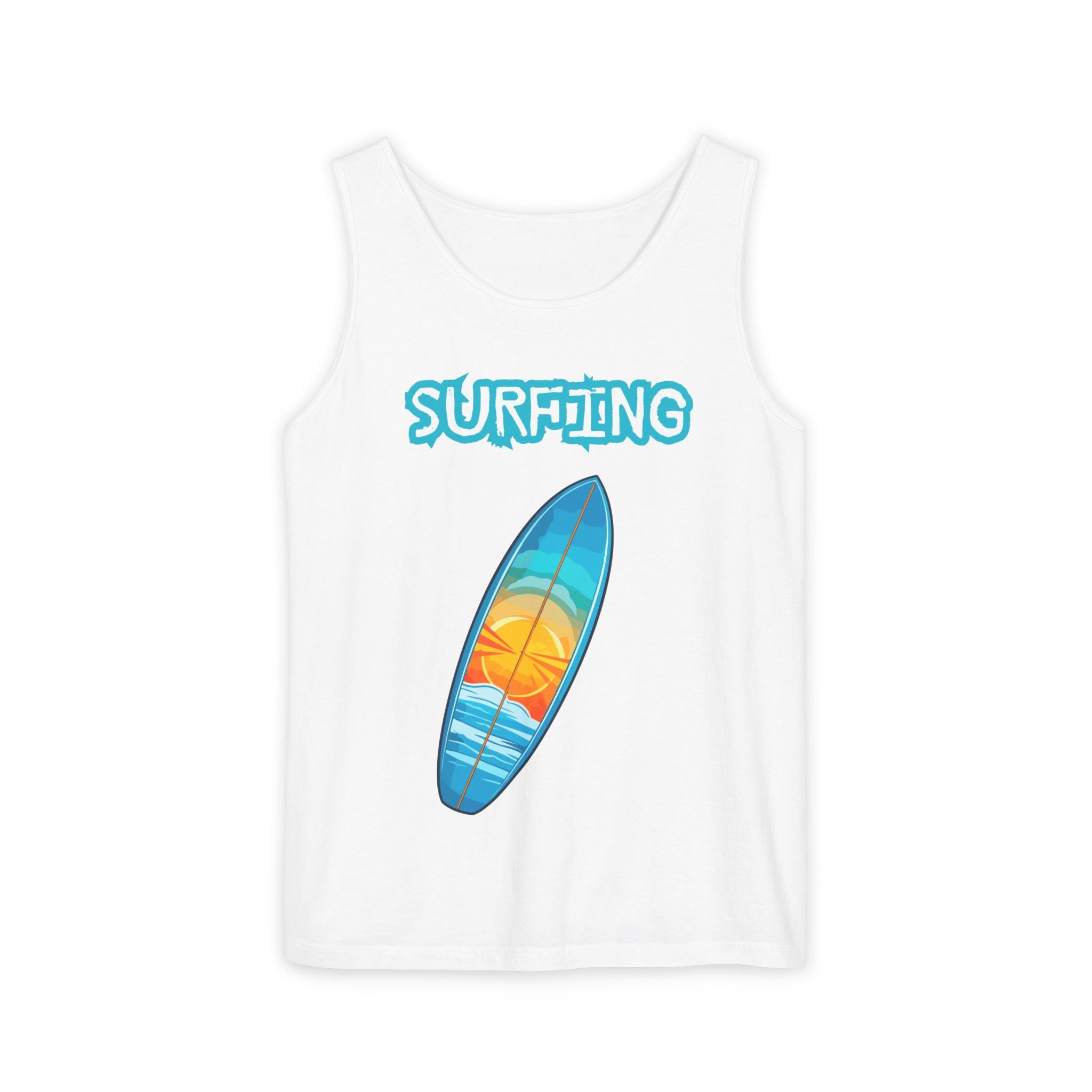 Surfing Tank Top  Sunset Surfboard Beach Tank for Surfers & Summer Lovers