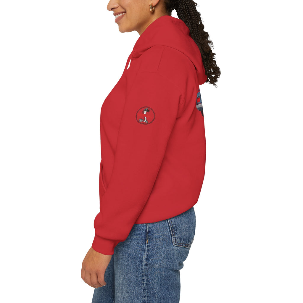 Classic Mustang Hoodie  Vintage Blue Pony Car Pullover