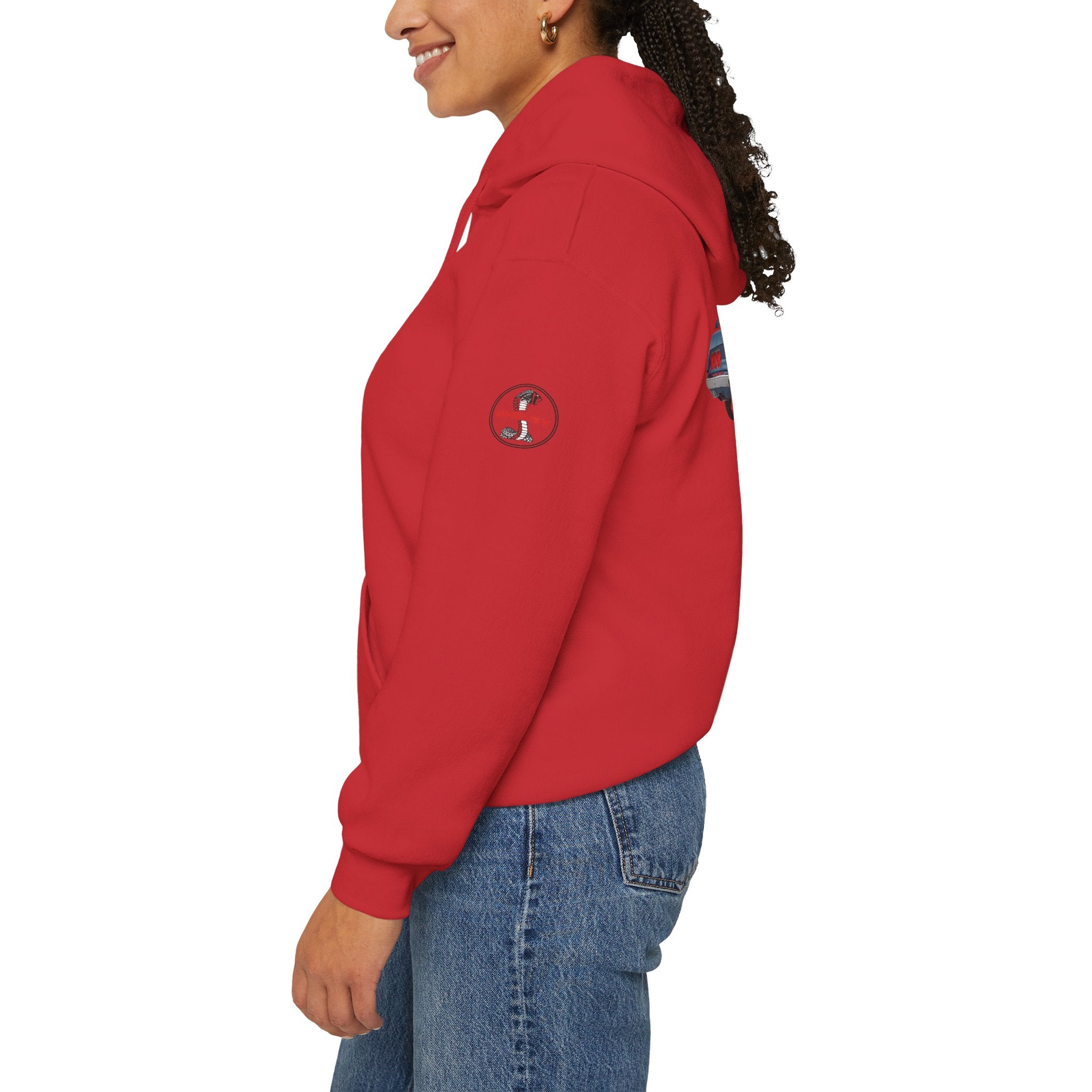 Classic Mustang Hoodie  Vintage Blue Pony Car Pullover