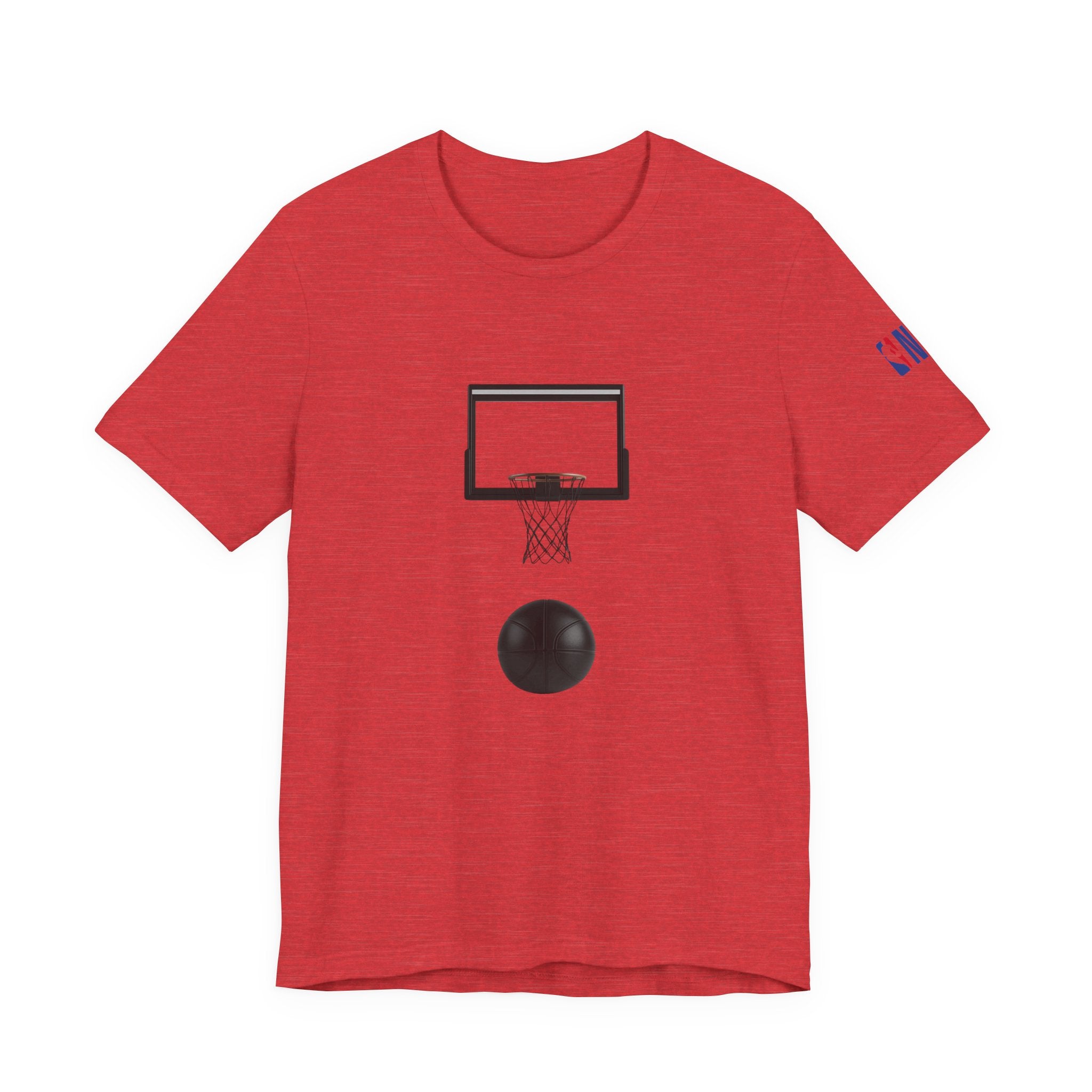Basketball Silhouette Tee Hoop and Dunk Action