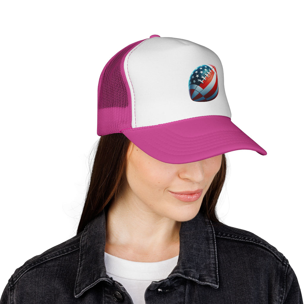 American Football Trucker Cap  Retro Gridiron Hat