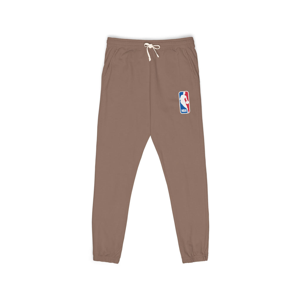 Basketball Logo Sweatpants Fleece Joggers, Garment-Dyed
