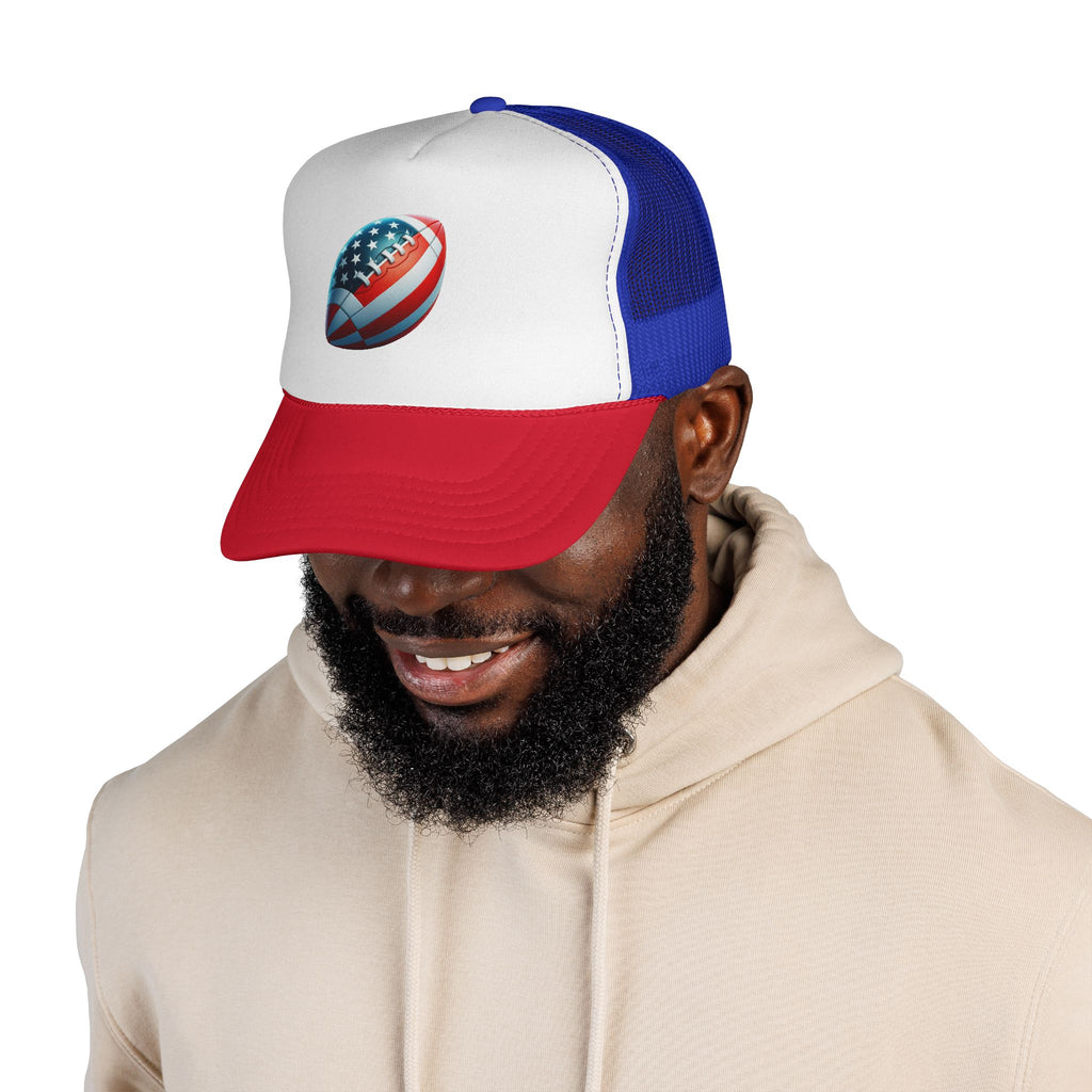 American Football Trucker Cap  Retro Gridiron Hat