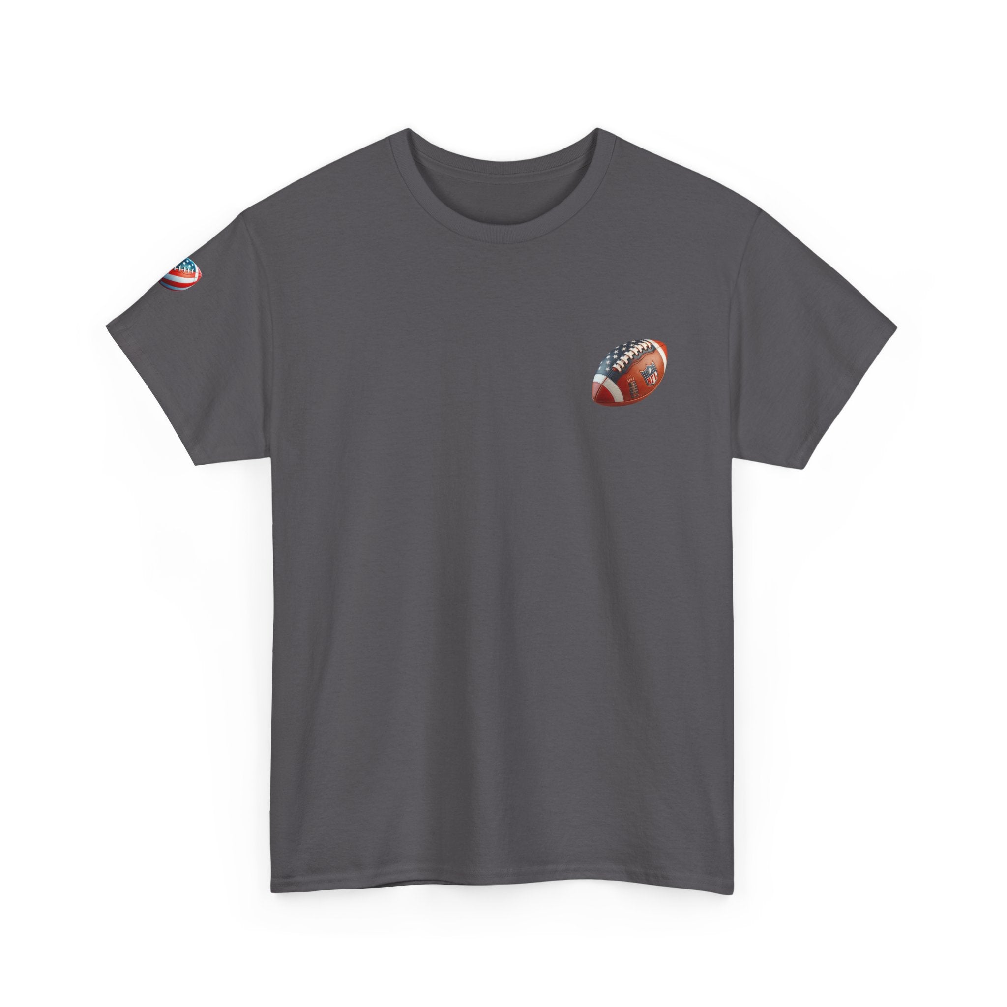 Skull Helmet Football Tee — Grunge Athletic Graphic T‑Shirt