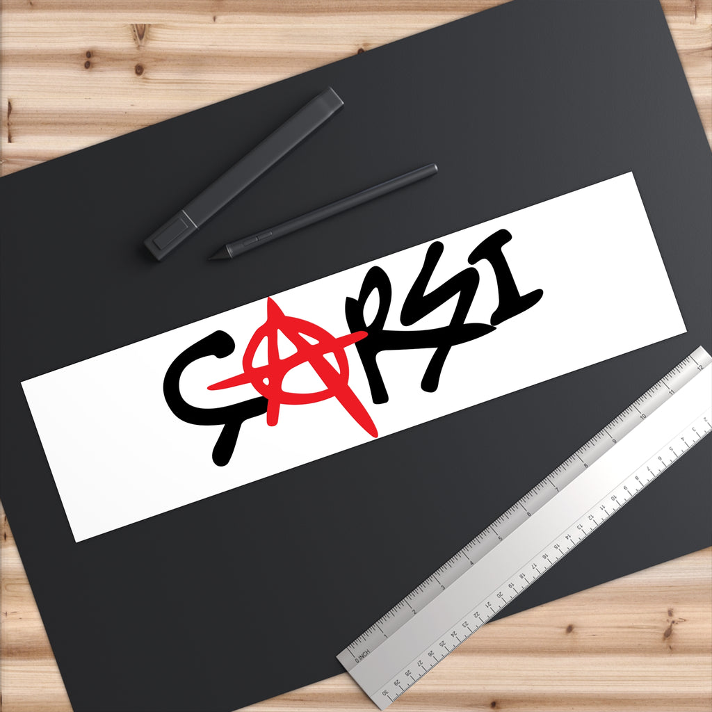 Garsi Anarchy Logo Bumper Sticker | Punk Graffiti Car Decal