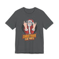 Santa Rocker Christmas Club Party Tee  Retro Holiday Graphic