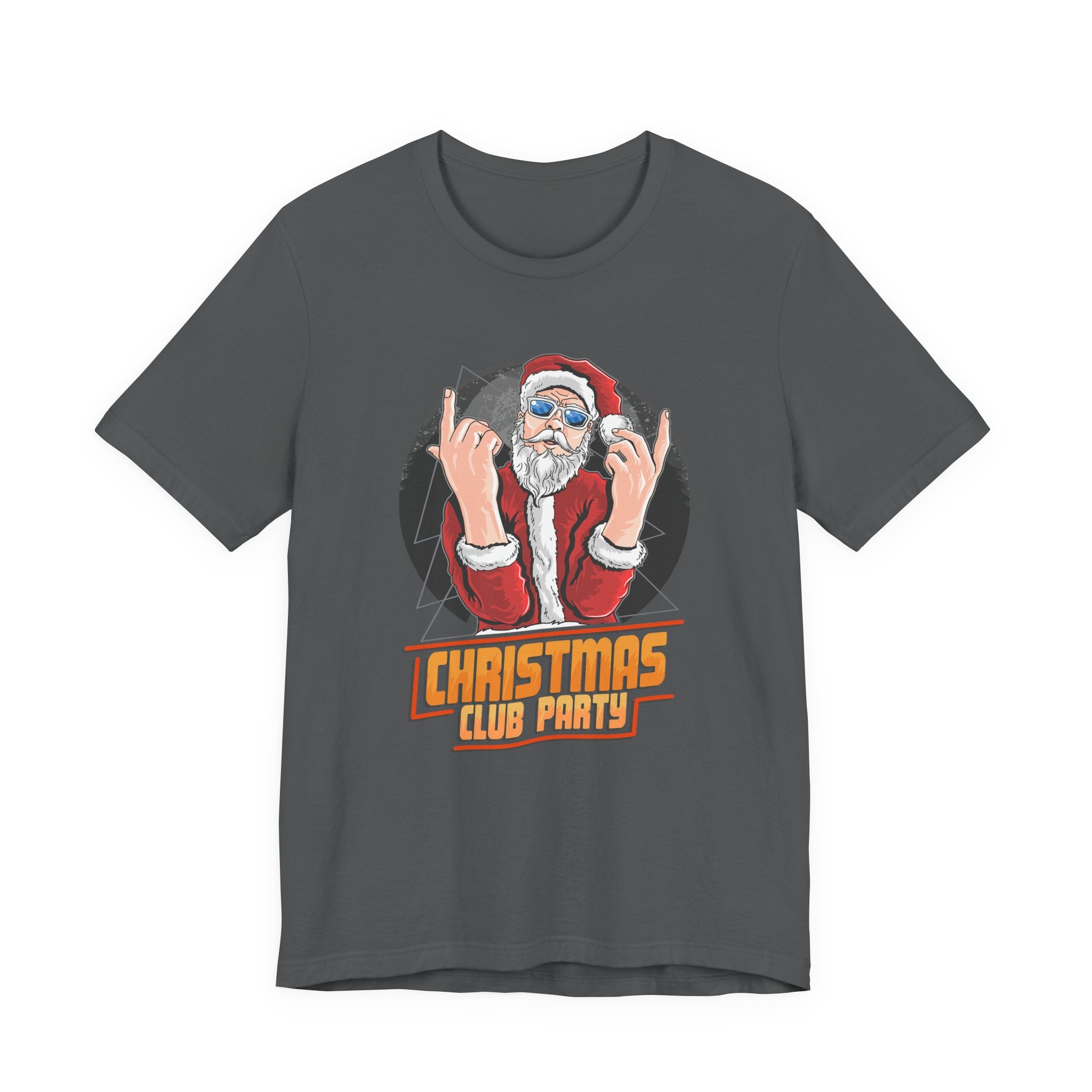 Santa Rocker Christmas Club Party Tee  Retro Holiday Graphic