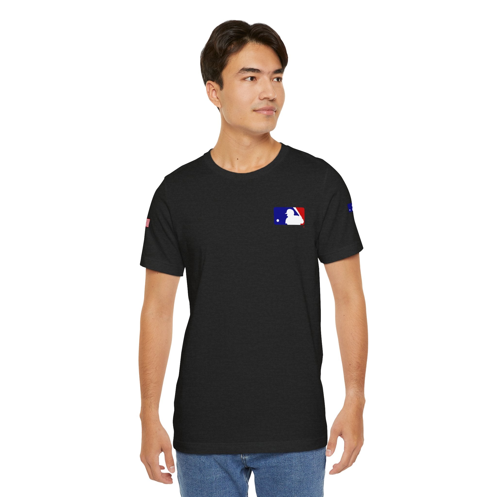 Baseball Logo T-Shirt  Minimal Chest Patch Tee