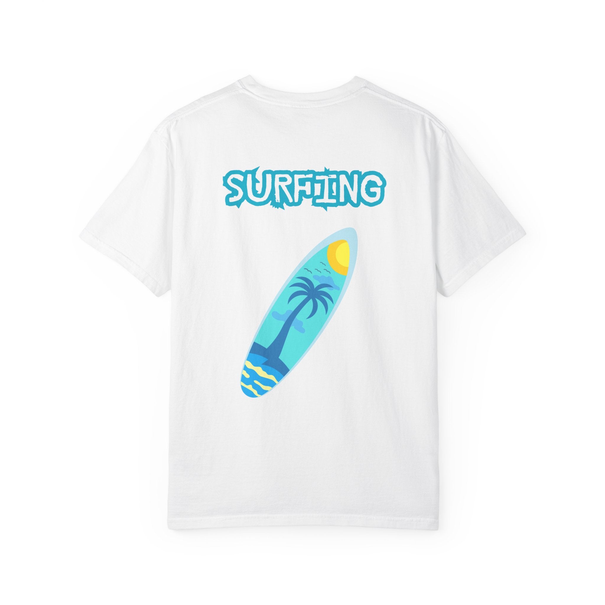Surfing Graphic T-Shirt Tropical Surfboard Design