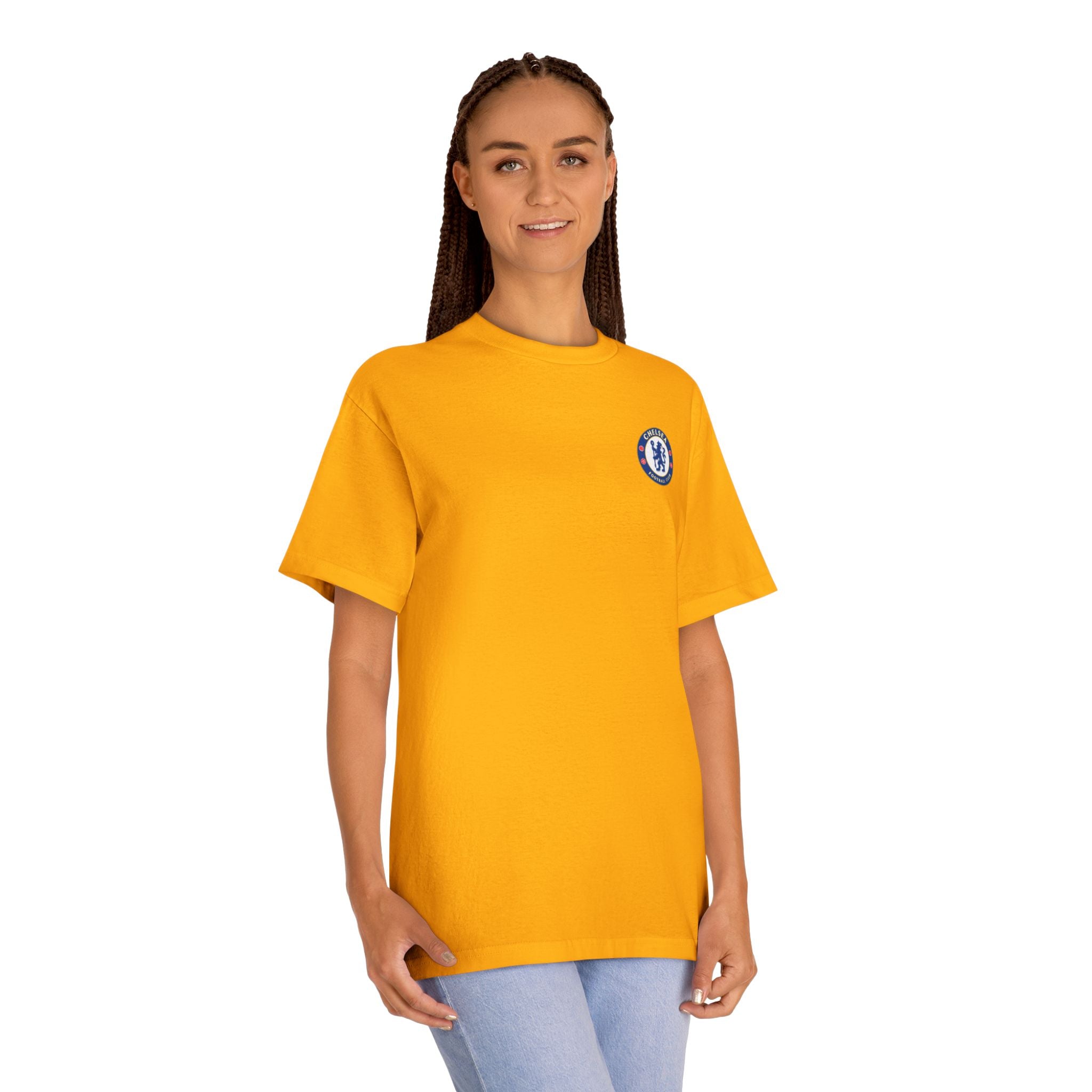 Chelsea Football Club Tee Minimal Crest Front & CHELSEA Back