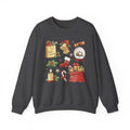 Christmas Icons collage Sweatshirt | holiday presents bell stocking snow globe