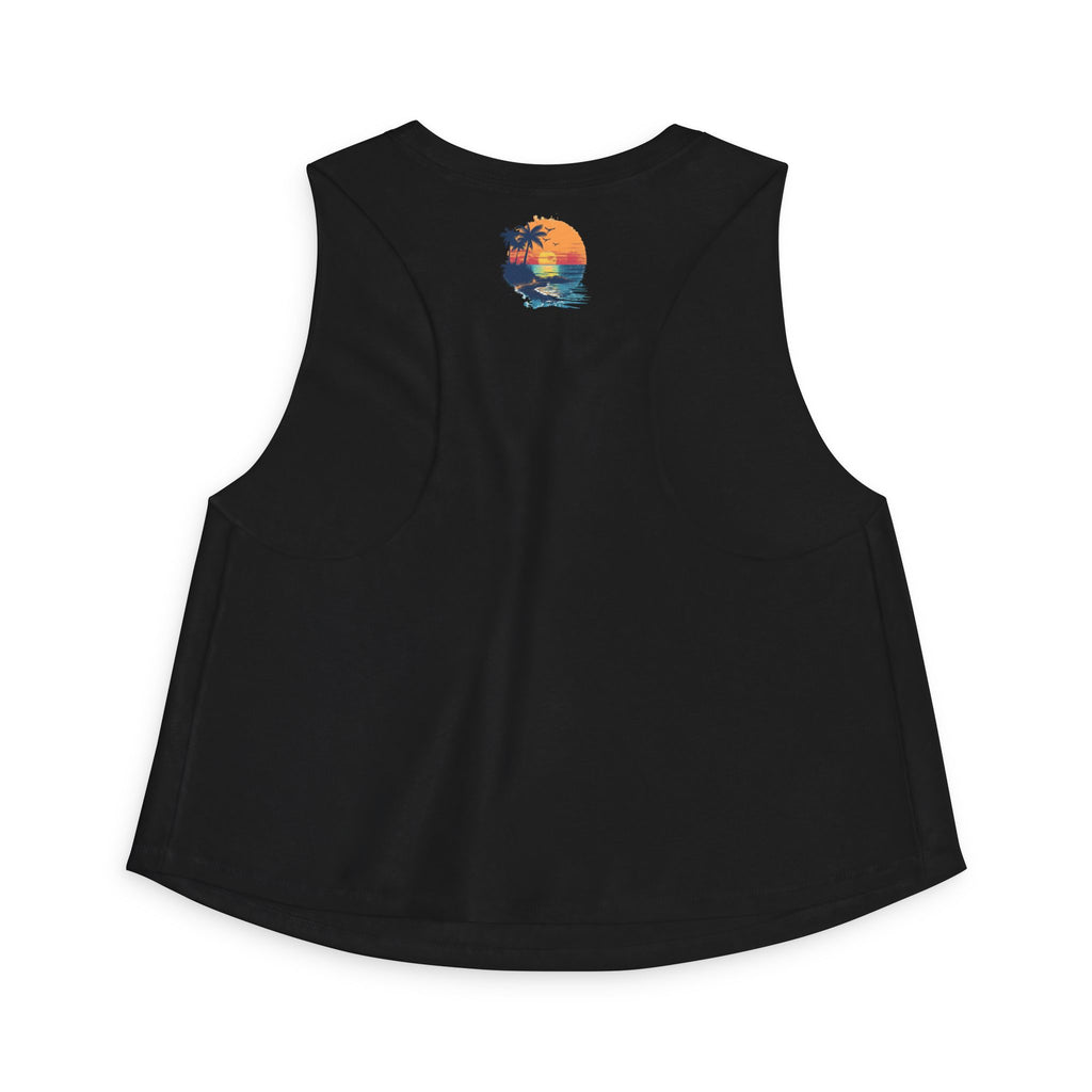 California Super Surfer Crop Top Retro Beach Van Surf Graphic