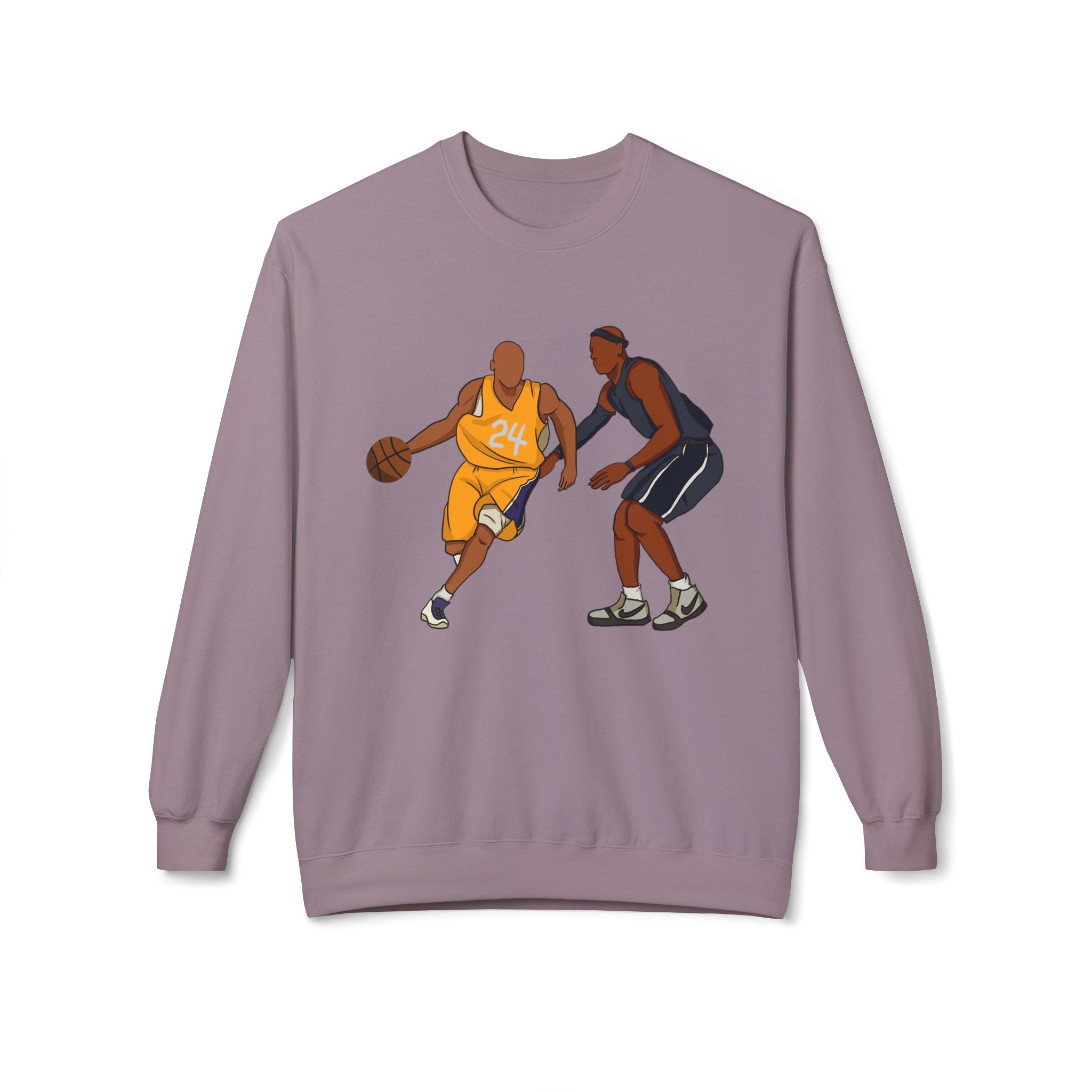 Basketball Players Sweatshirt Front Dribble Back Hoop Graphic