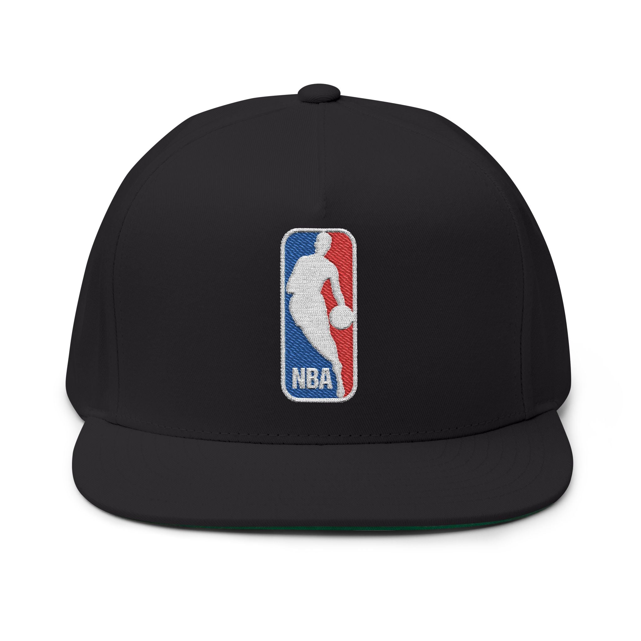 Embroidered NBA Logo Flat Bill Cap Snapback Basketball Hat