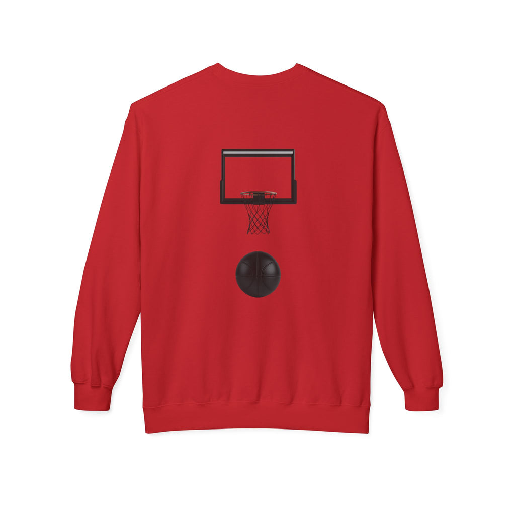 Basketball Players Sweatshirt Front Dribble Back Hoop Graphic