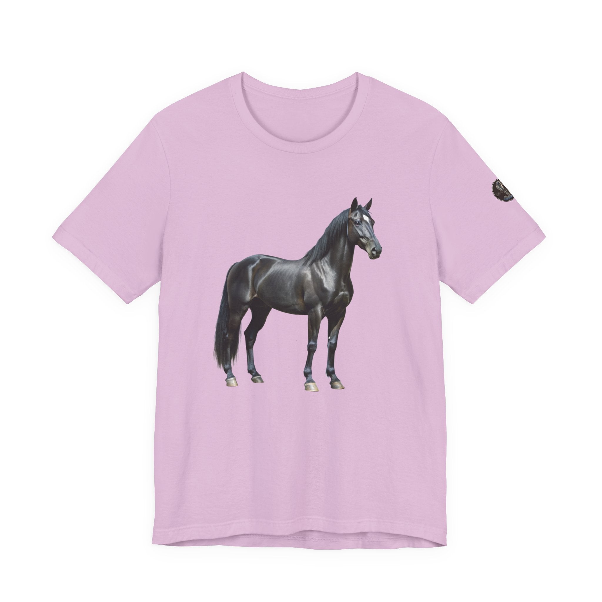 Black Mustang Horse and Classic Mustang Car Tee | Vintage Muscle Car Shirt