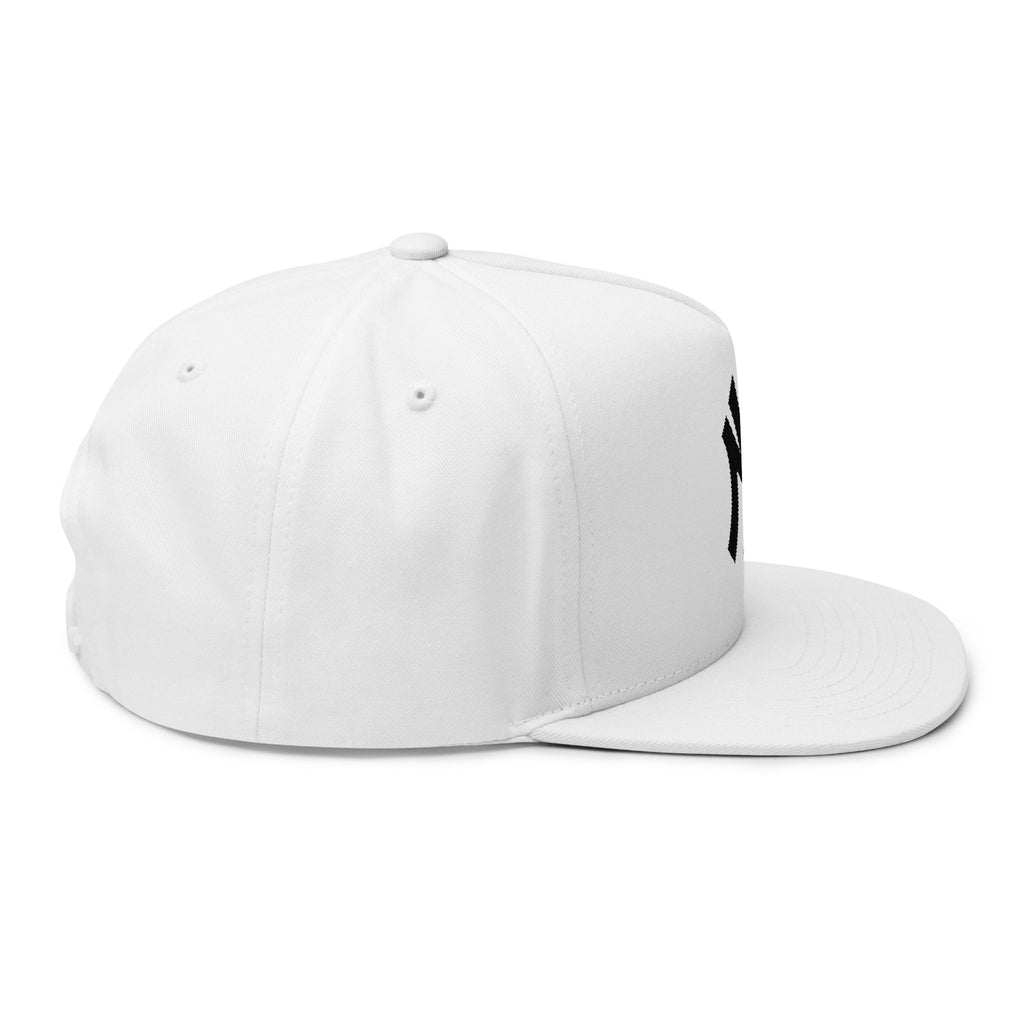 Embroidered Flat Bill Cap  Classic NY Logo Snapback