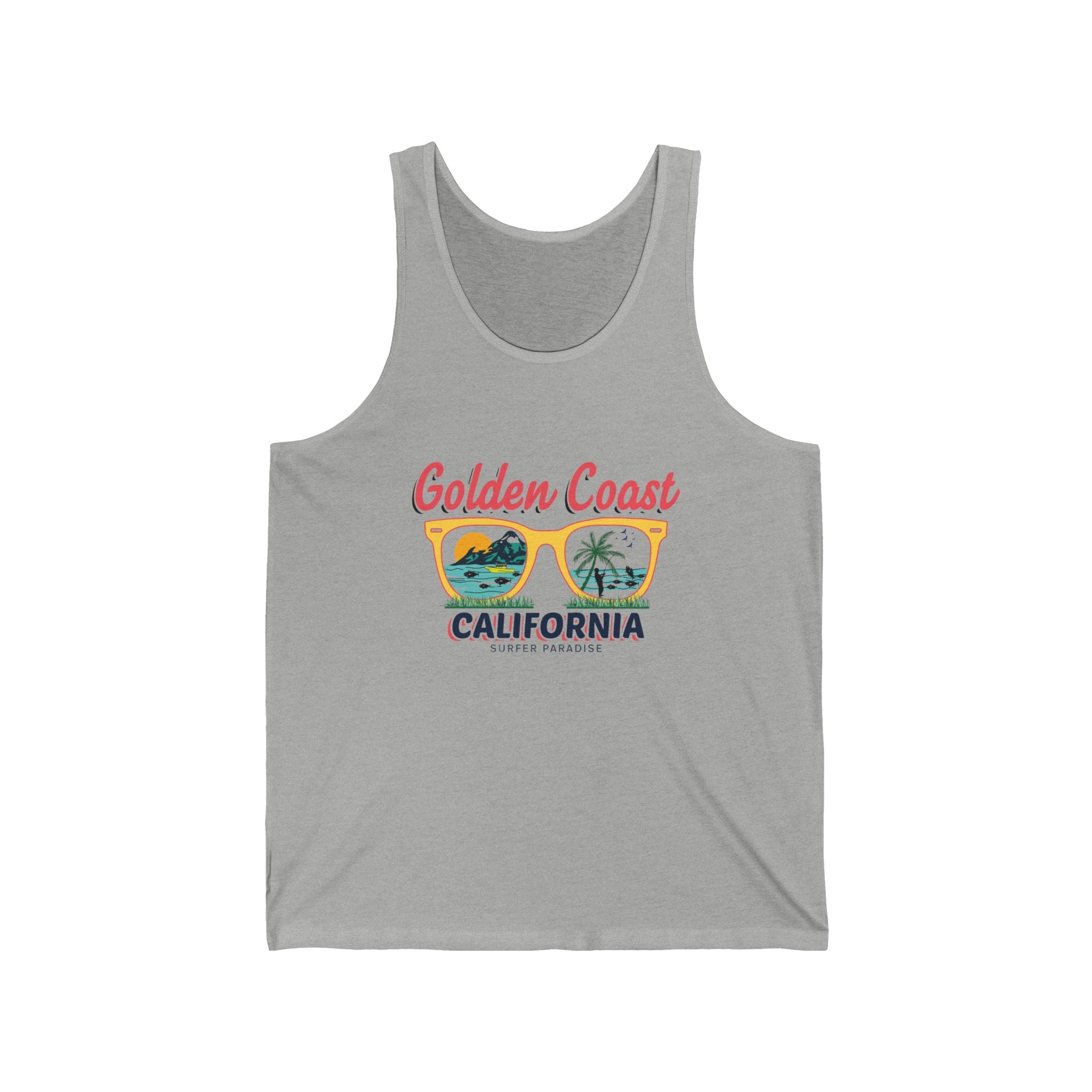 Santa Monica California Pink Text Tank Top