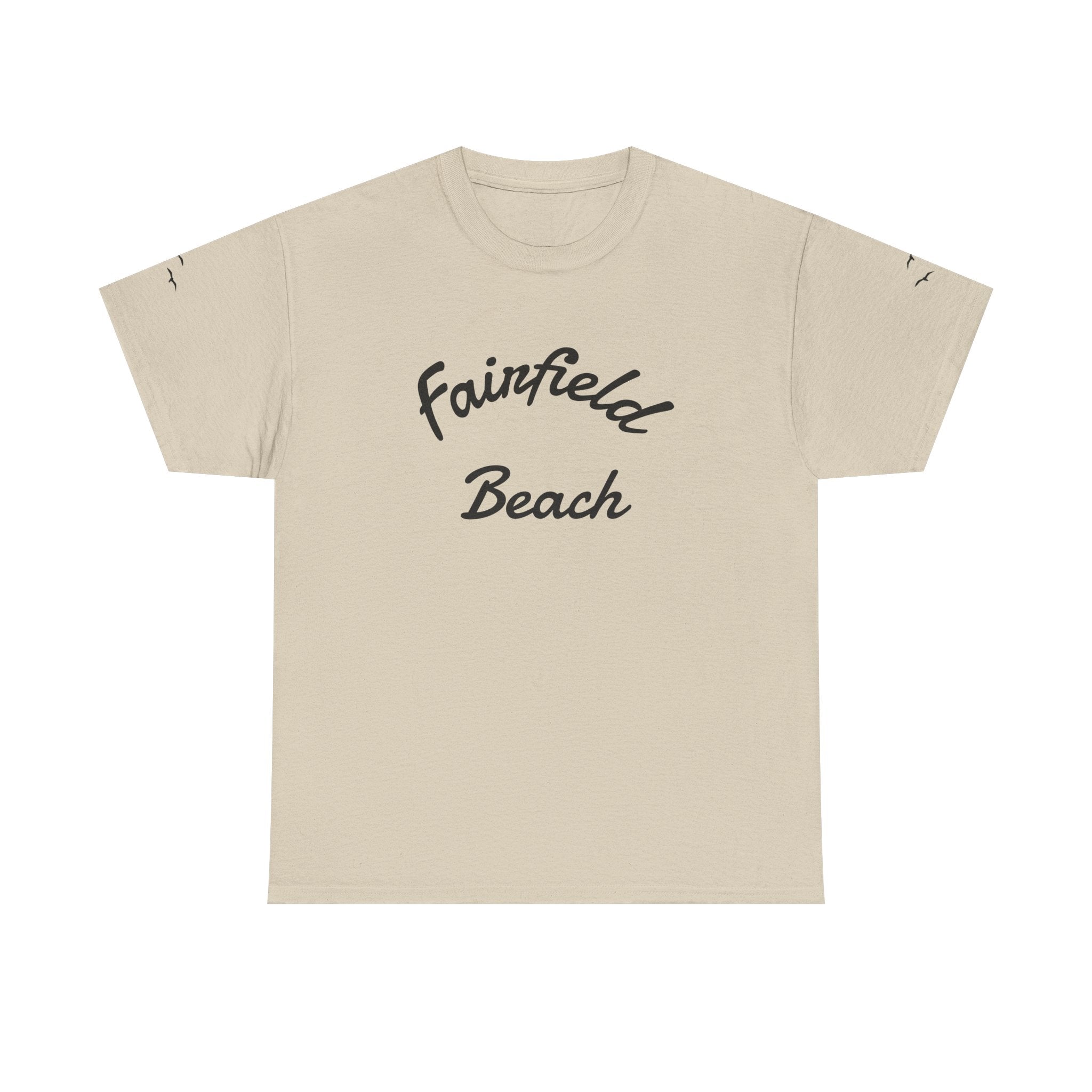 Fairfield Beach Unisex Heavy Cotton Tee, Comfortable Casual T-Shirt, Summer Vibe Shirt, Gifts for Beach Lovers, Relaxed Fit Tee
