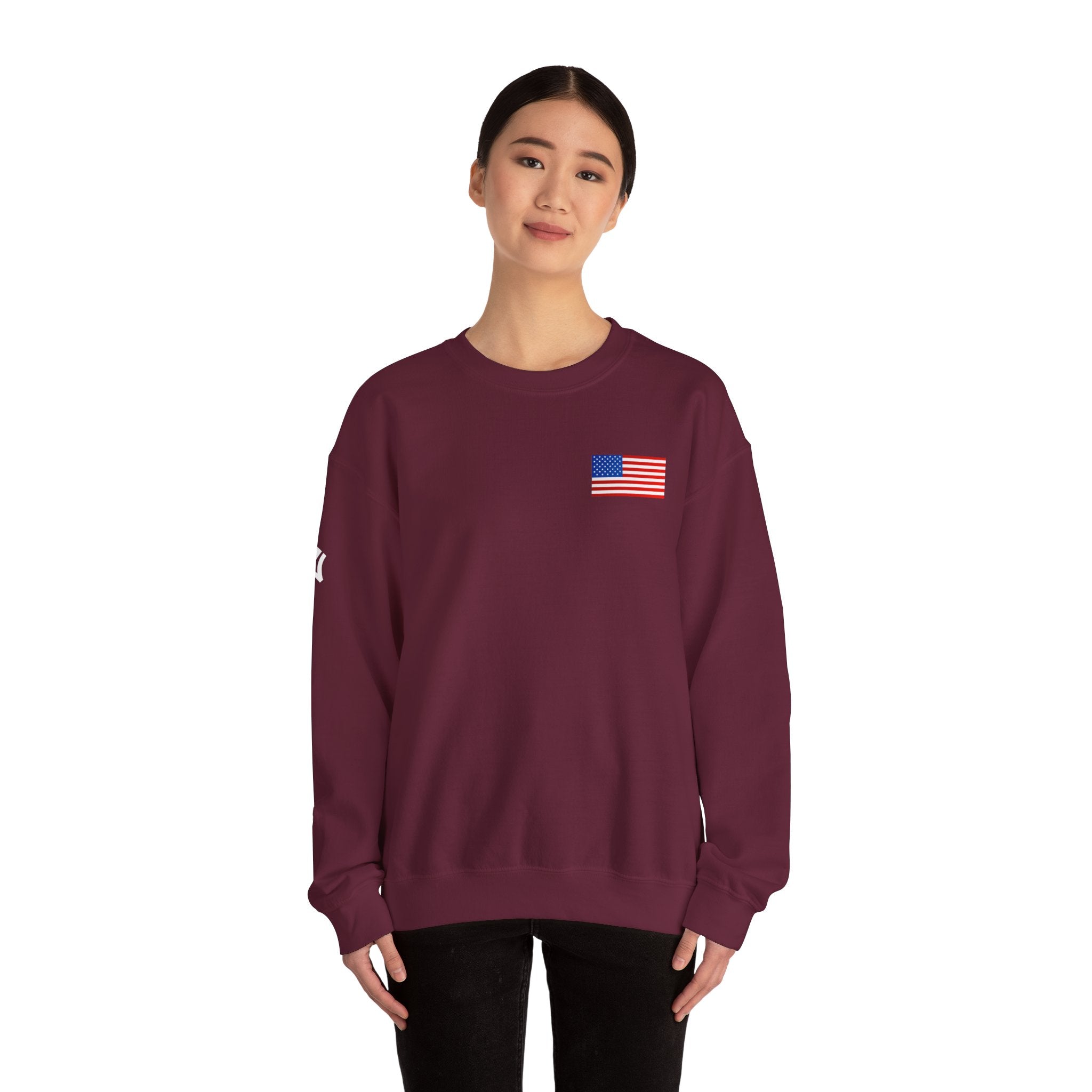 American Flag Sweatshirt | USA Stars Stripes Patriotic Crewneck