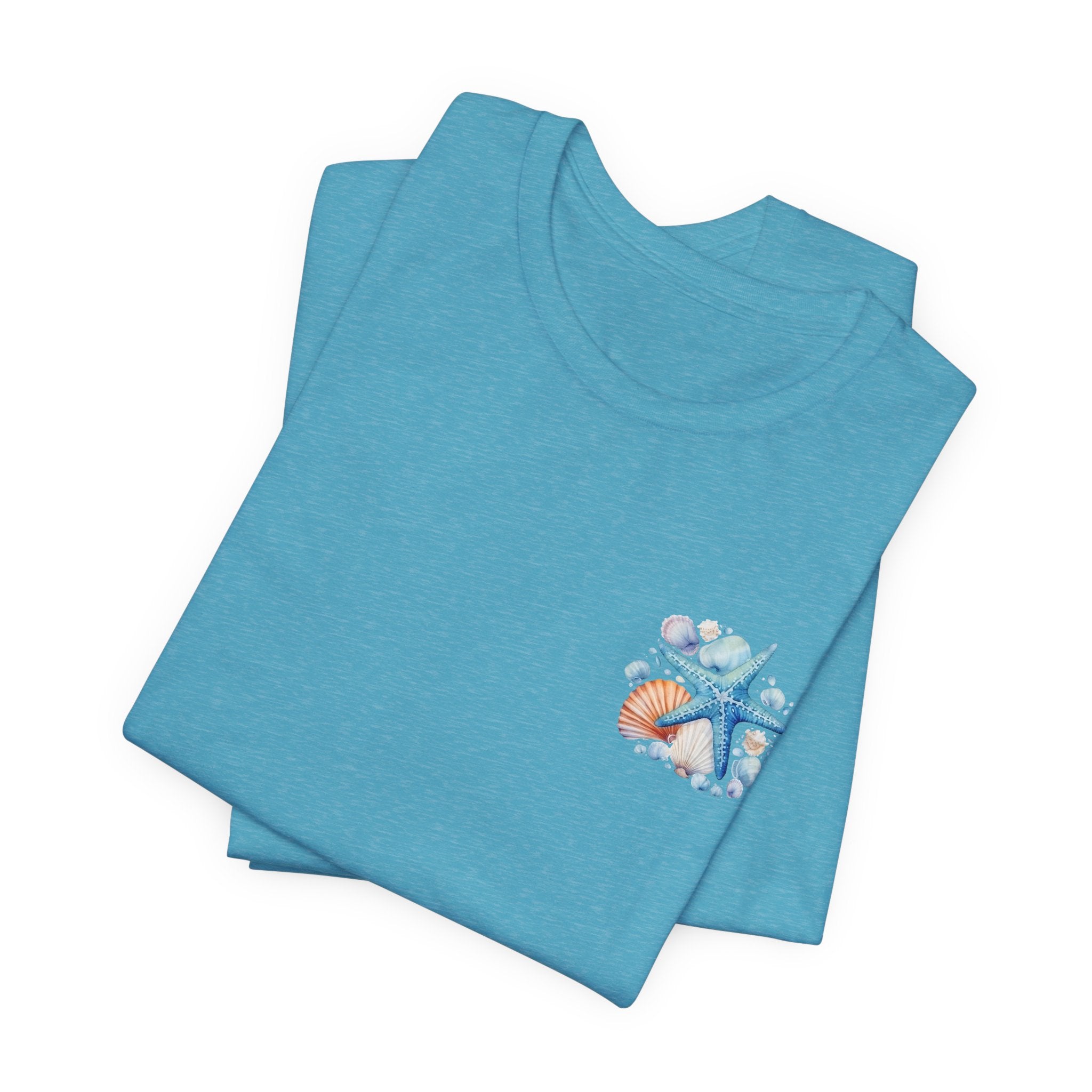 Sea Shells & Starfish T-Shirt  Coastal Beach Graphic Tee