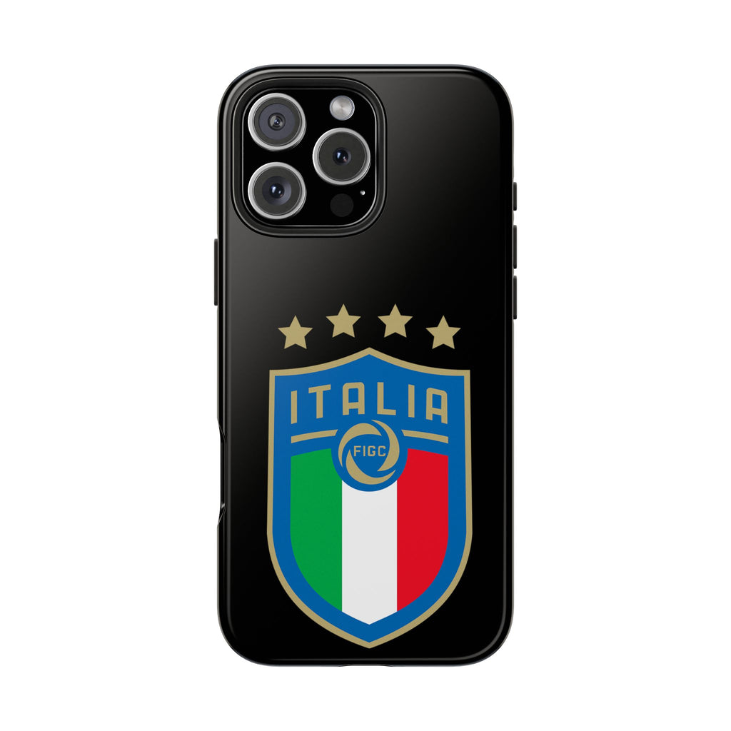 Italia Shield Tough Phone Case  Italian Flag Soccer Crest with Four Stars