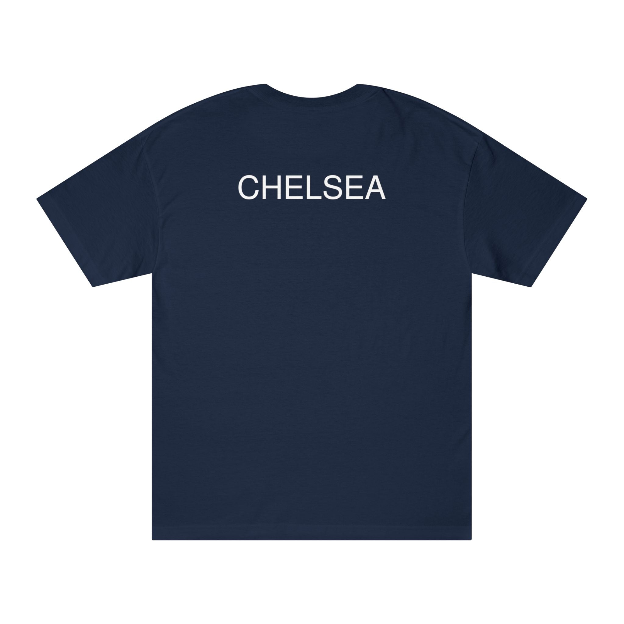 Chelsea Football Club Tee Minimal Crest Front & CHELSEA Back