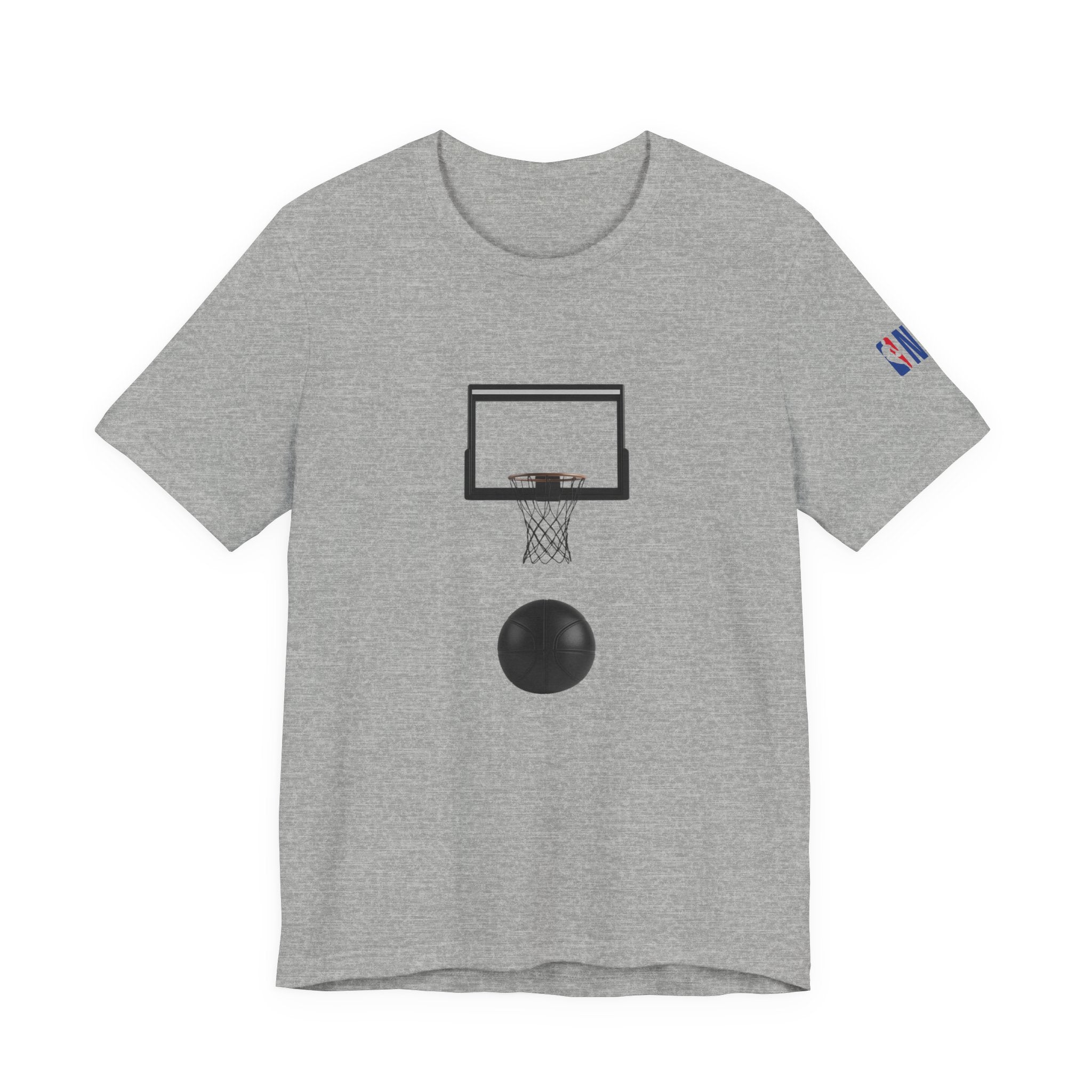 Basketball Silhouette Tee Hoop and Dunk Action