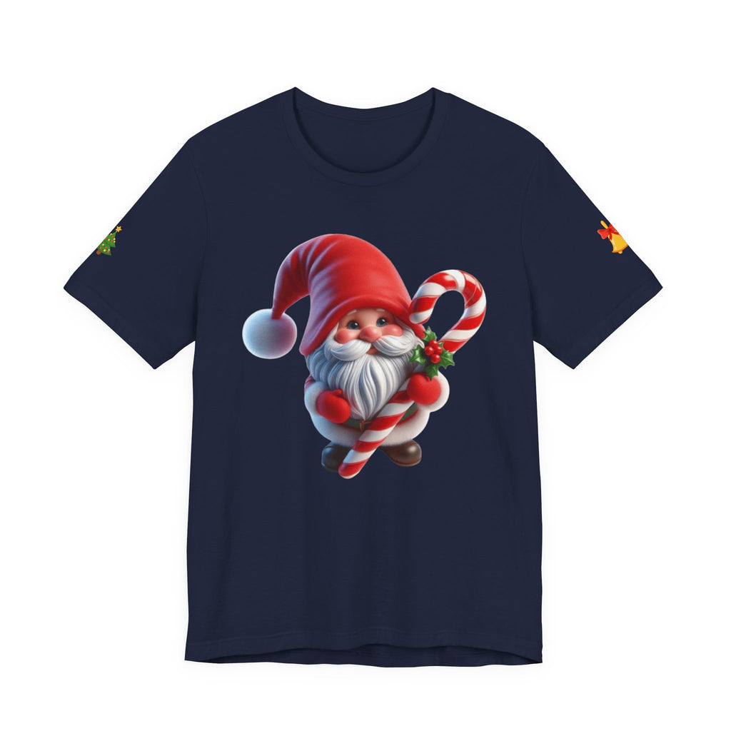 Candy Cane Gnome T-Shirt Christmas Santa Elf Tee