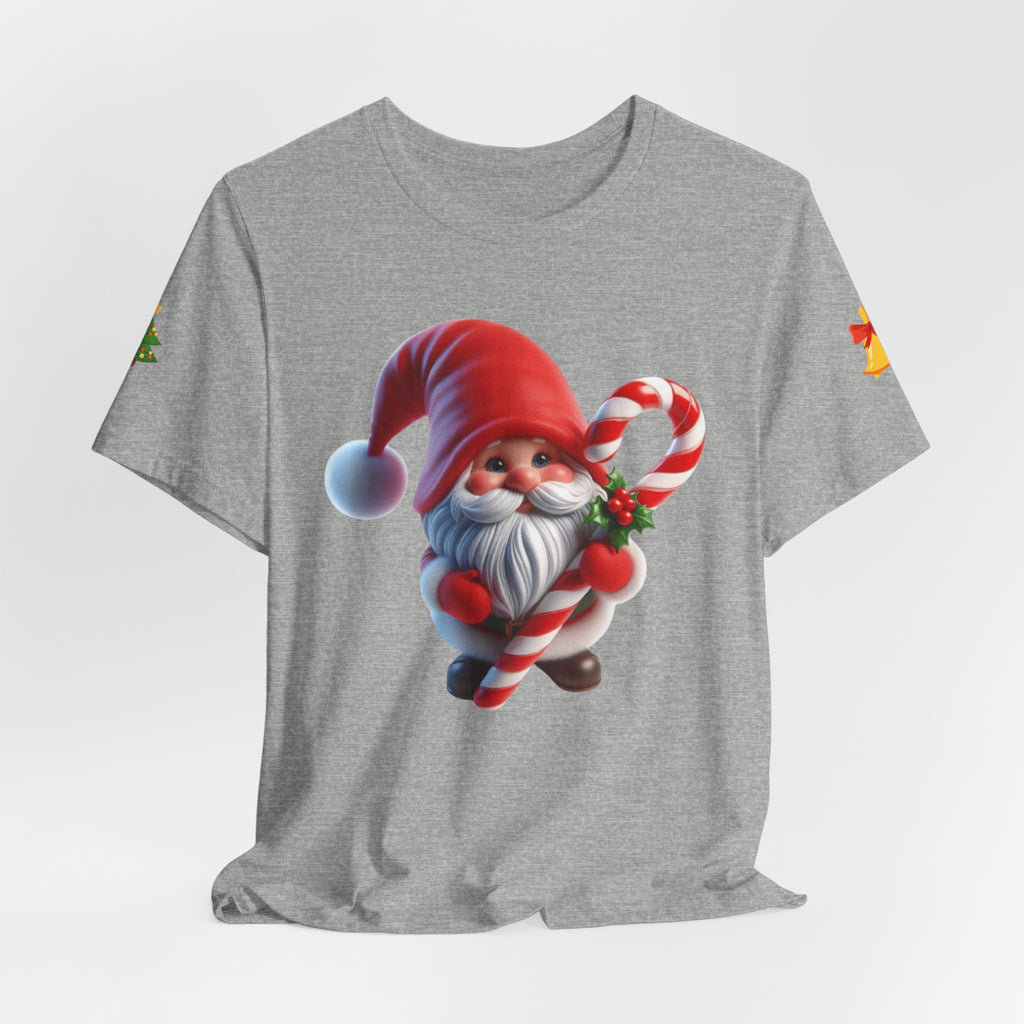Candy Cane Gnome T-Shirt Christmas Santa Elf Tee