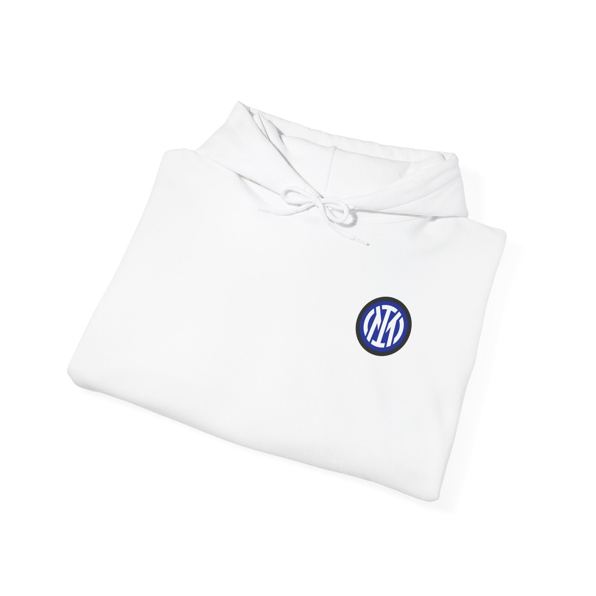 Inter Milan Logo Hoodie White Soccer Fan Pullover