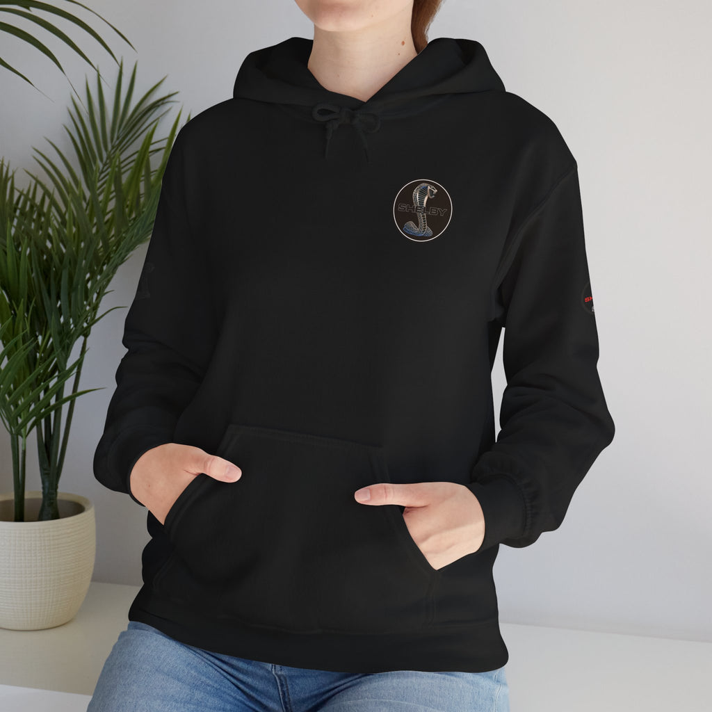 Classic Mustang Hoodie  Vintage Blue Pony Car Pullover