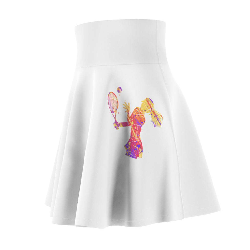 Women's Skater Skirt  Female Tennis Player Print