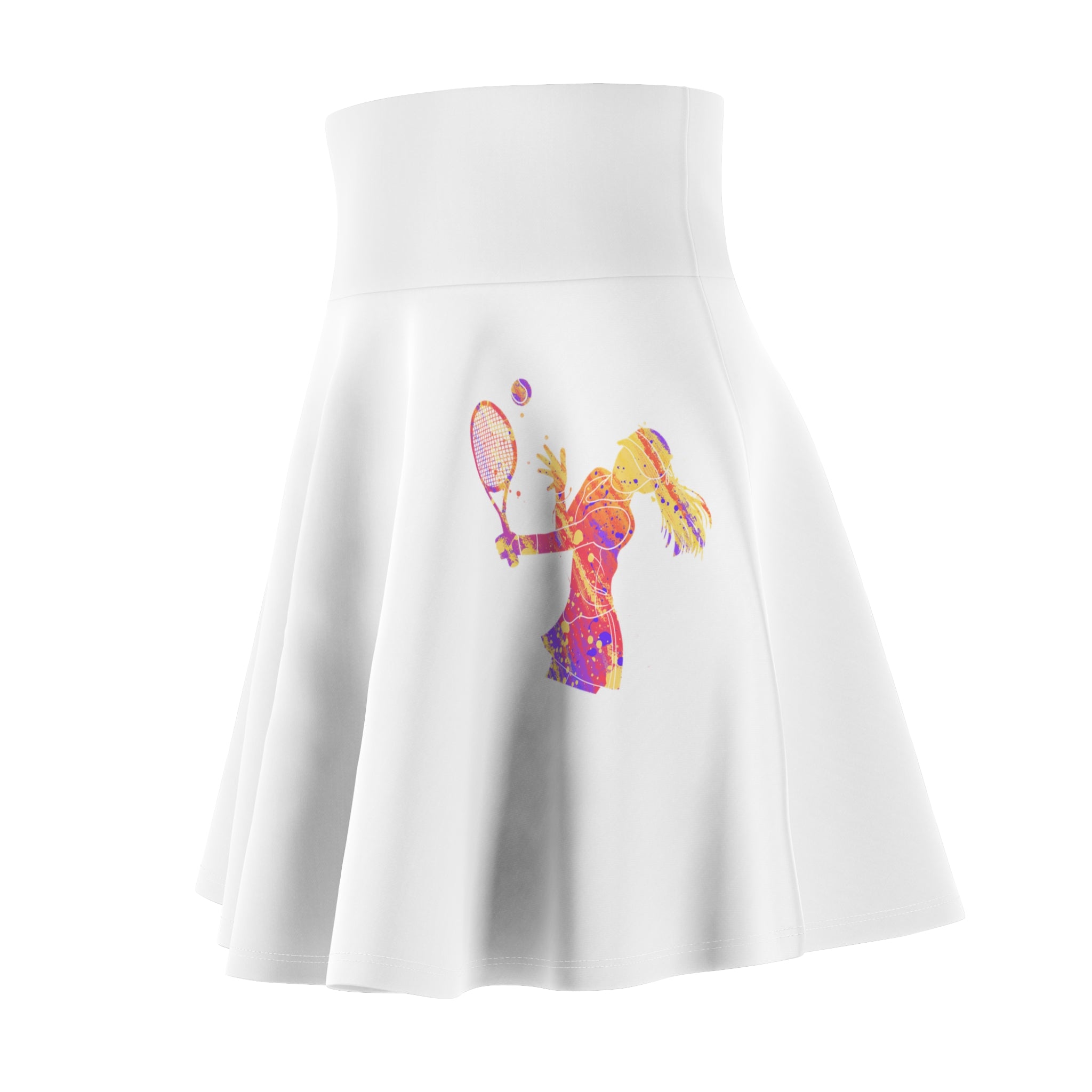 Women's Skater Skirt  Female Tennis Player Print