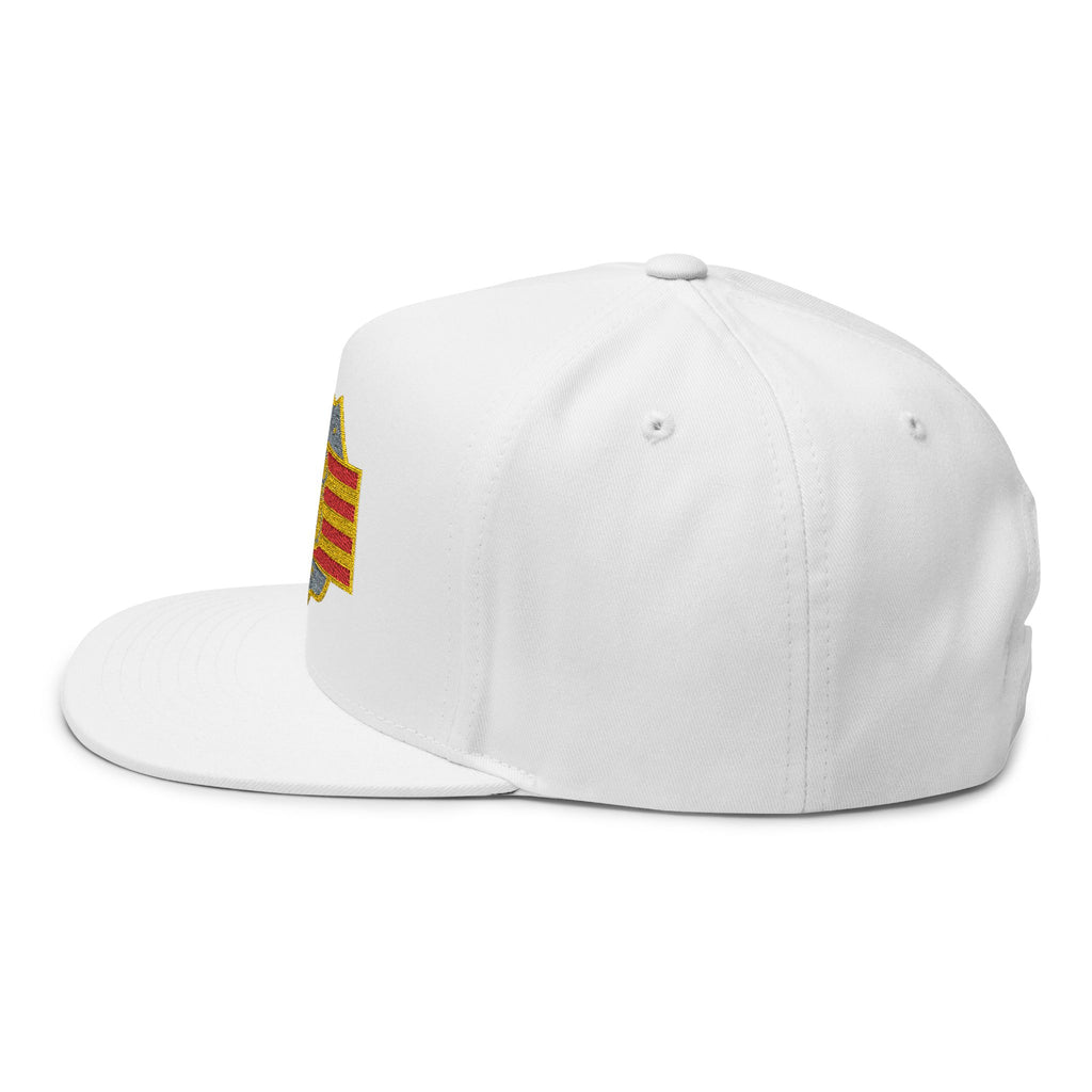 American Flag Route 66 Embroidered Flat Bill Cap
