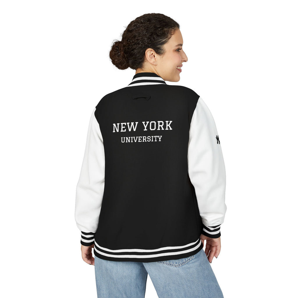 New York Letterman Jacket Varsity Style Red & White Baseball Jacket