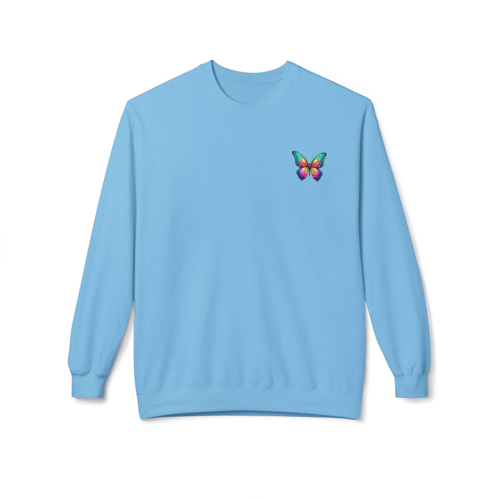 Rainbow Butterfly Sweatshirt | Colorful Monarch Wing Graphic