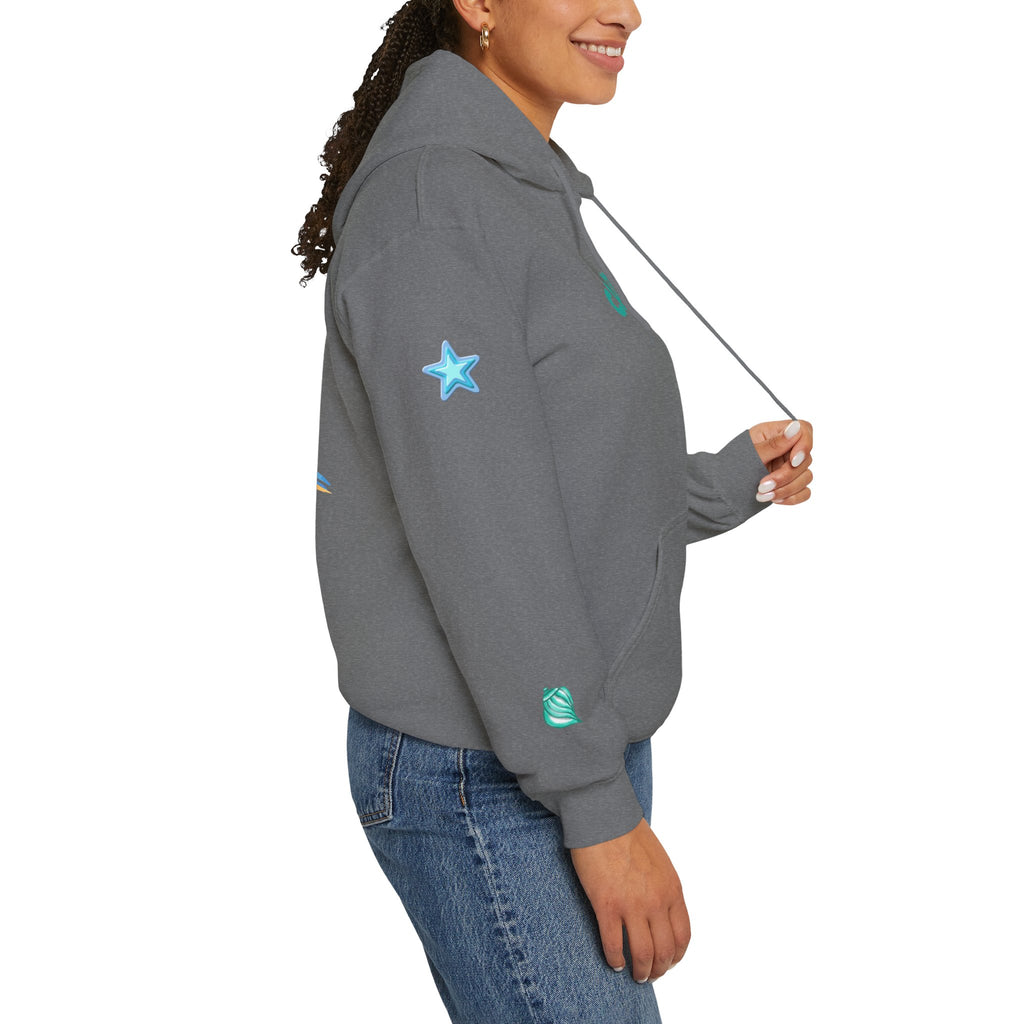California Palm Tree Hoodie | Beach Island Graphic, Sleeve Icons