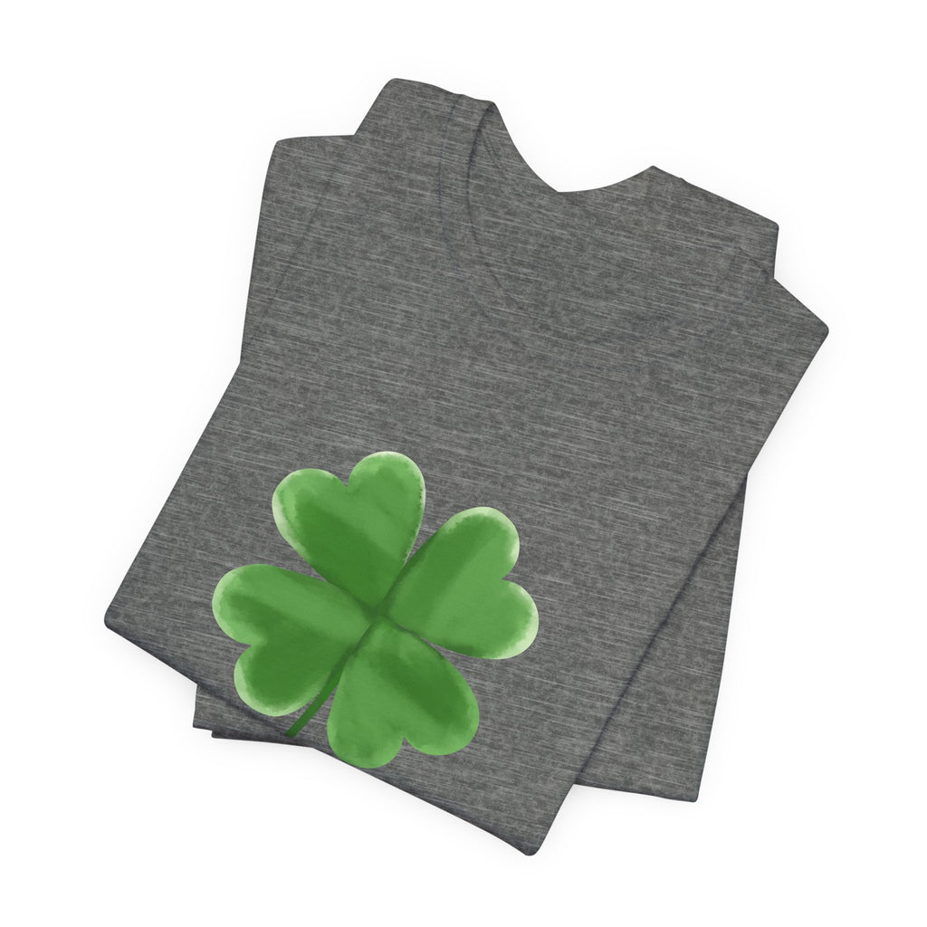 Green Four-Leaf Clover T-Shirt  Lucky Shamrock Tee