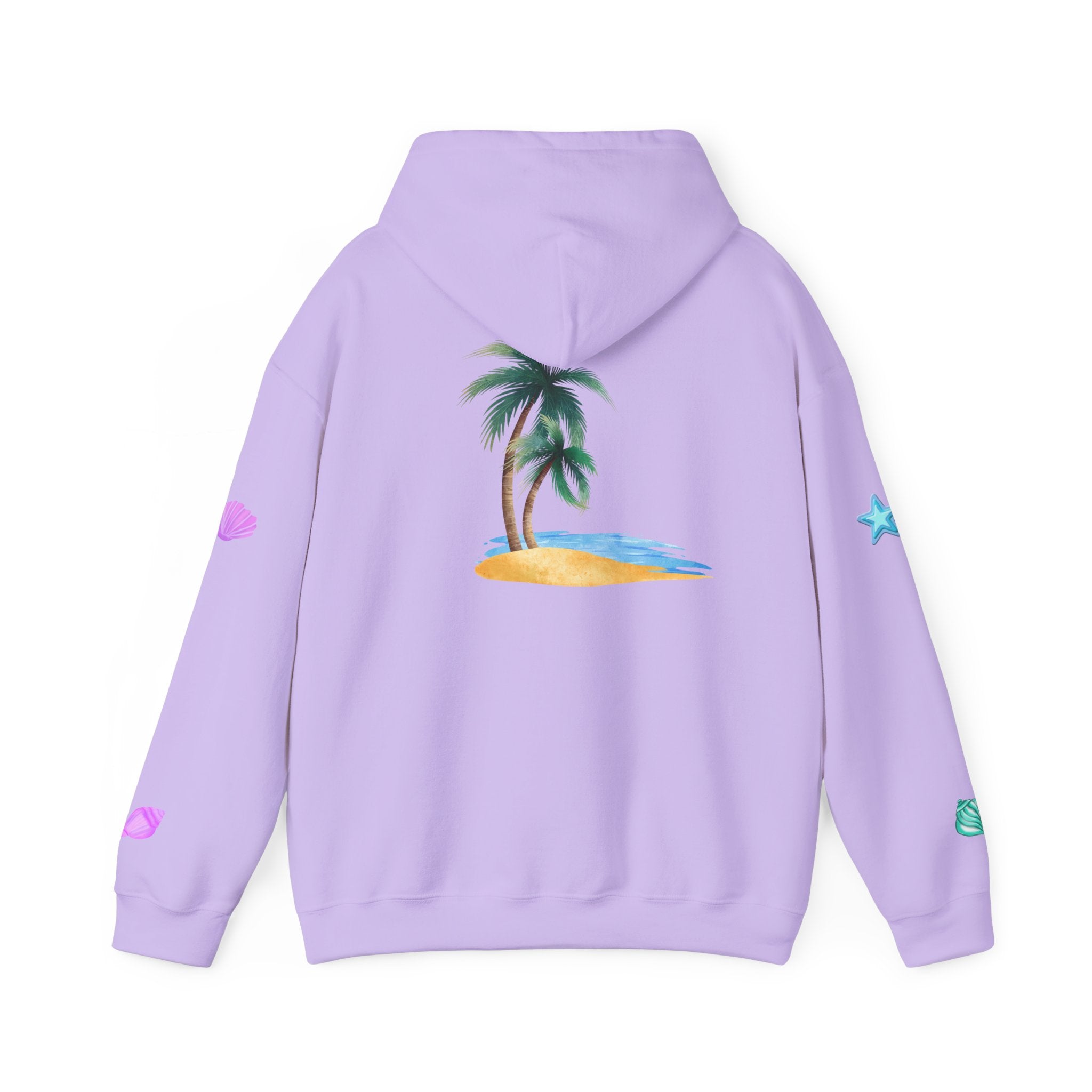 California Palm Tree Hoodie | Beach Island Graphic, Sleeve Icons