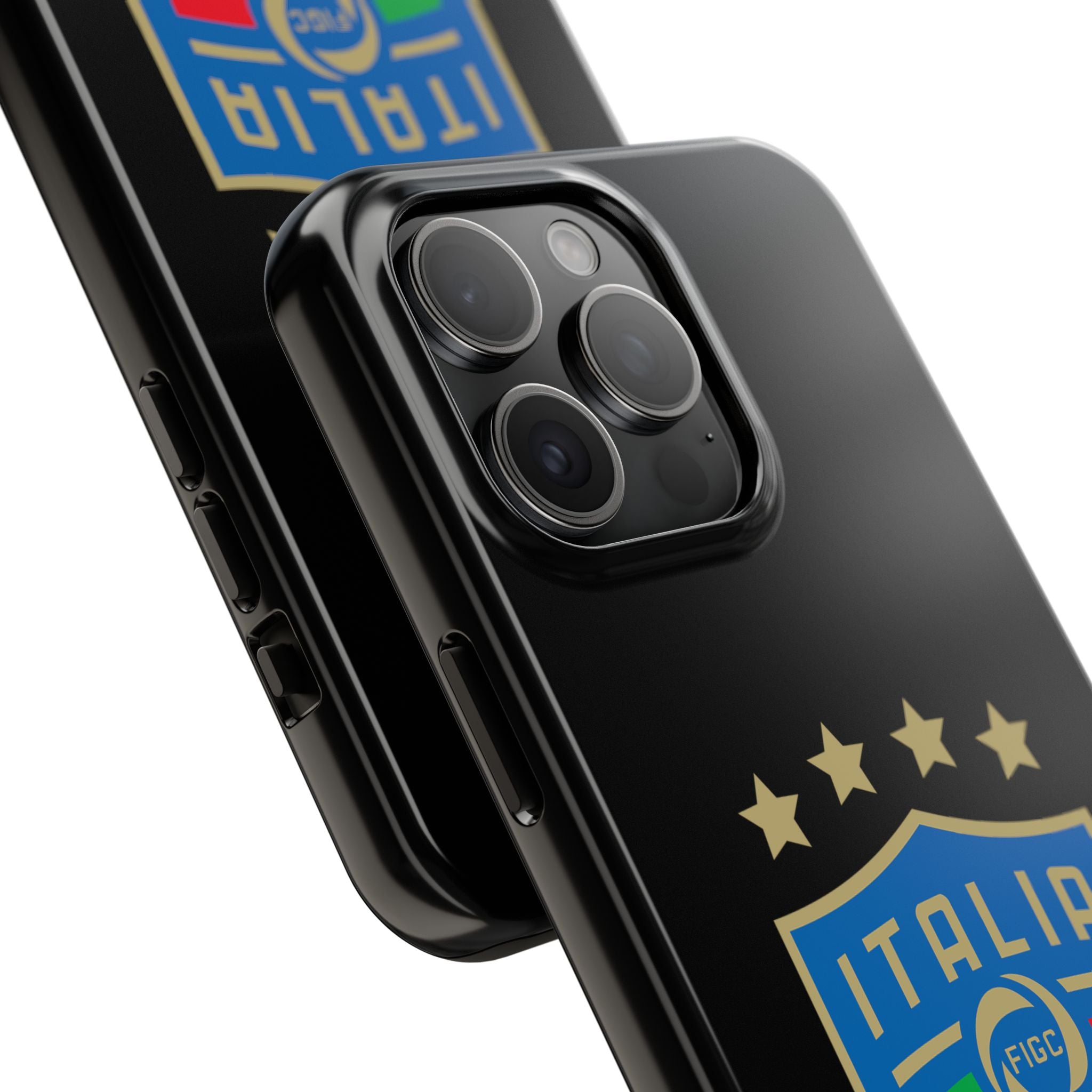 Italia Shield Tough Phone Case  Italian Flag Soccer Crest with Four Stars