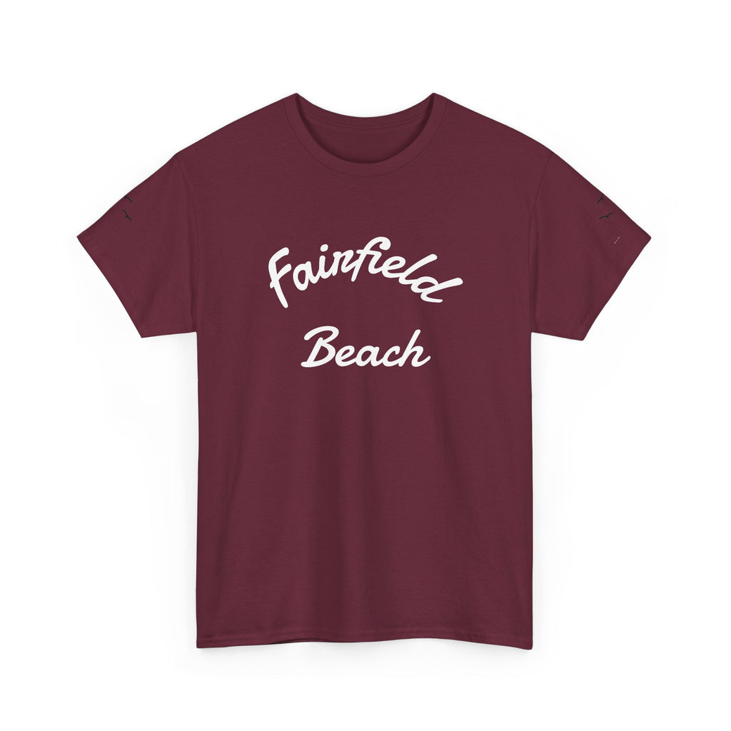 Fairfield Beach Unisex Heavy Cotton Tee, Comfortable Casual T-Shirt, Summer Vibe Shirt, Gifts for Beach Lovers, Relaxed Fit Tee
