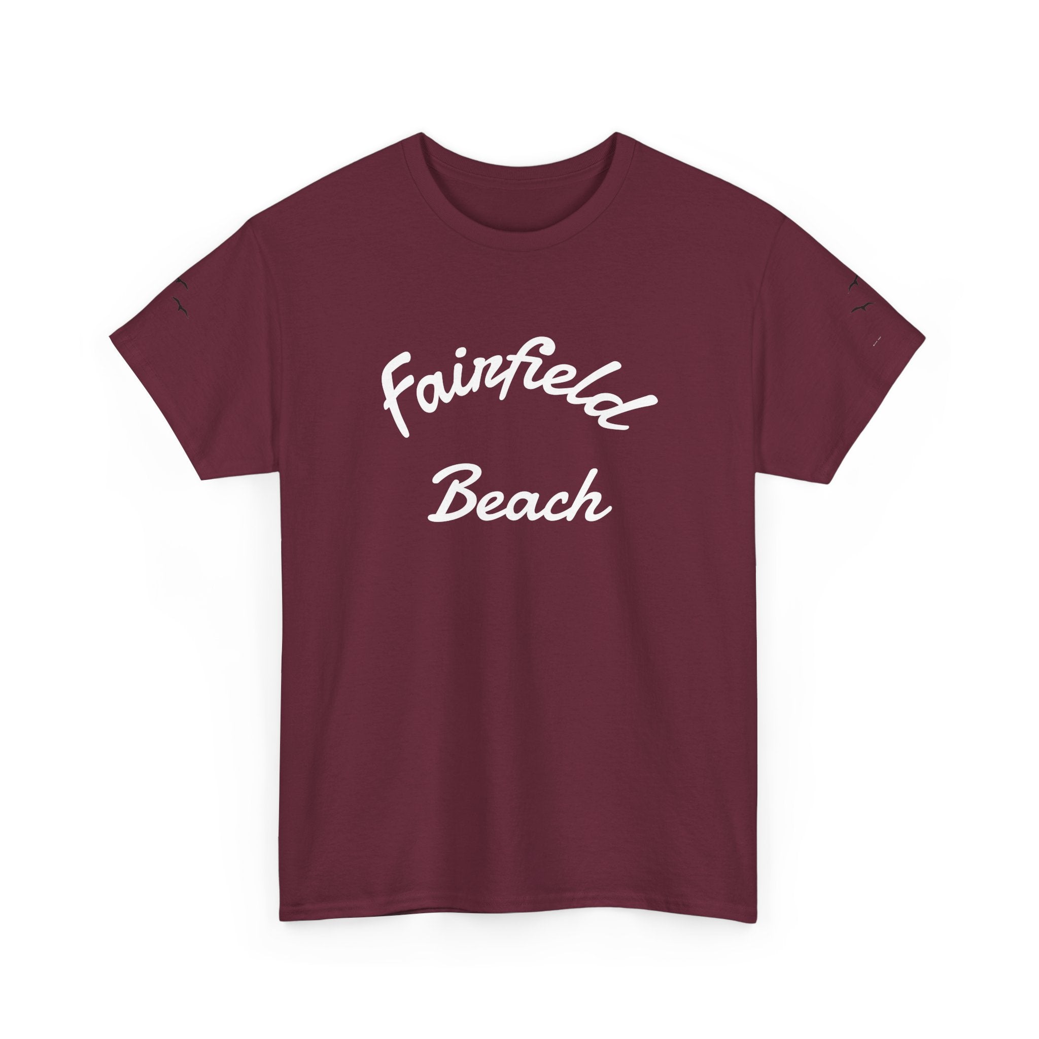 Fairfield Beach Unisex Heavy Cotton Tee, Comfortable Casual T-Shirt, Summer Vibe Shirt, Gifts for Beach Lovers, Relaxed Fit Tee