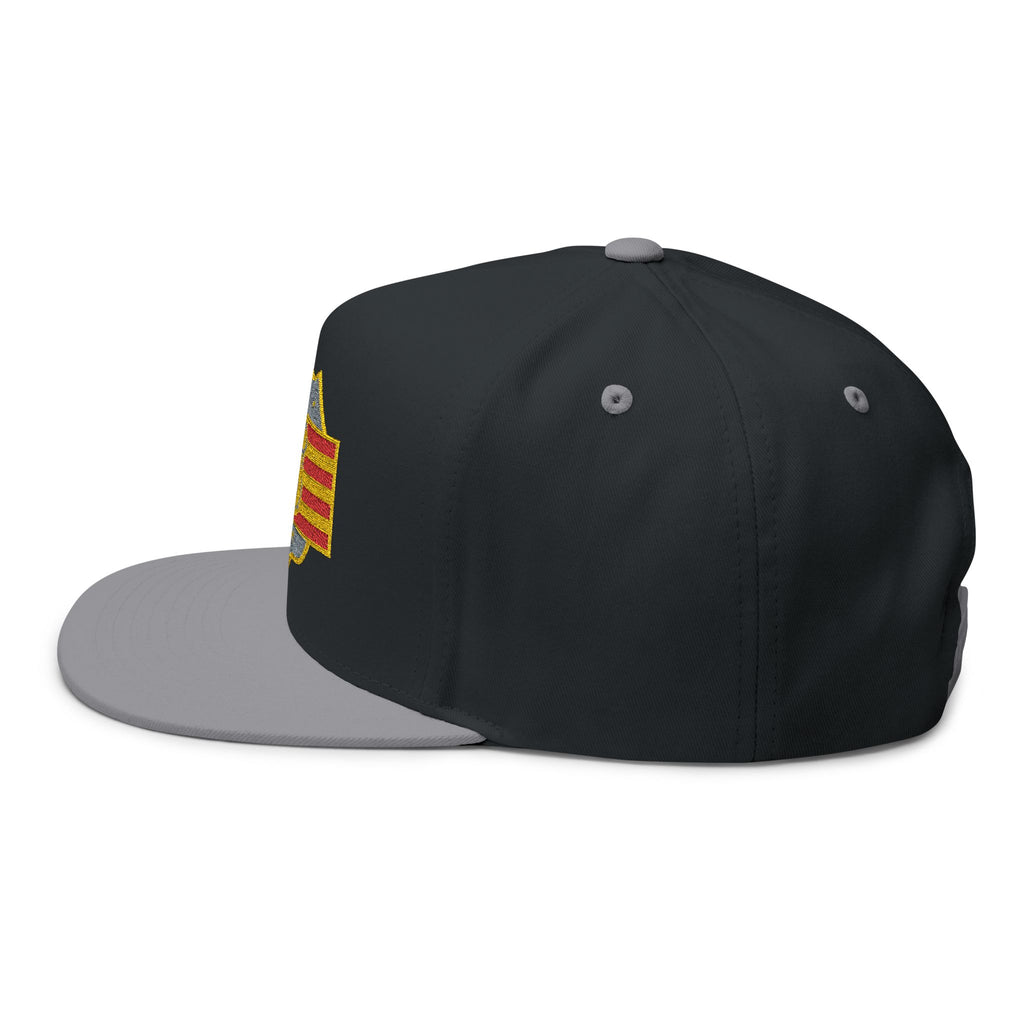 American Flag Route 66 Embroidered Flat Bill Cap