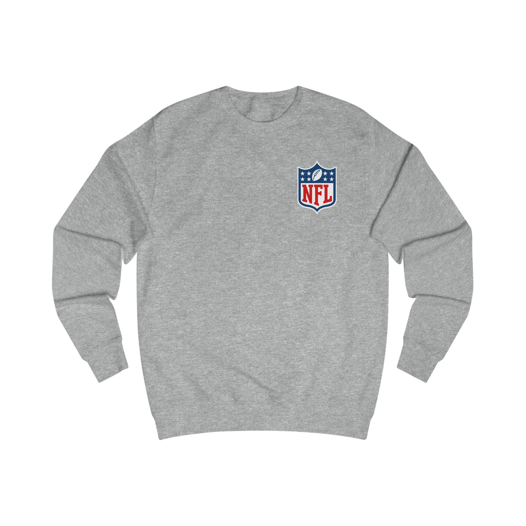 NFL Shield Logo Sweatshirt Small Chest Football Logo, White Crewneck