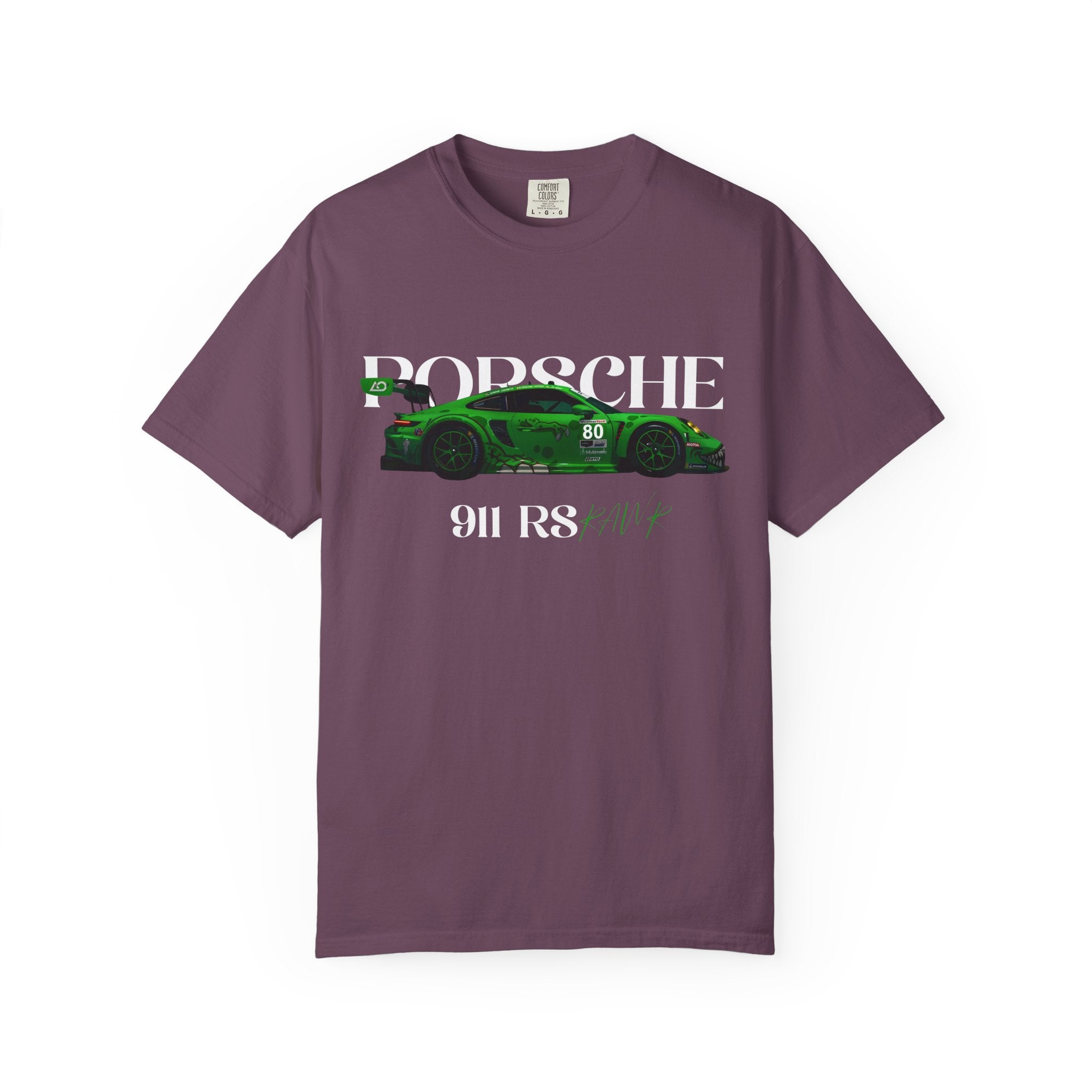 Porsche 911 RS Racing Tee  Green GT Car Graphic T-Shirt