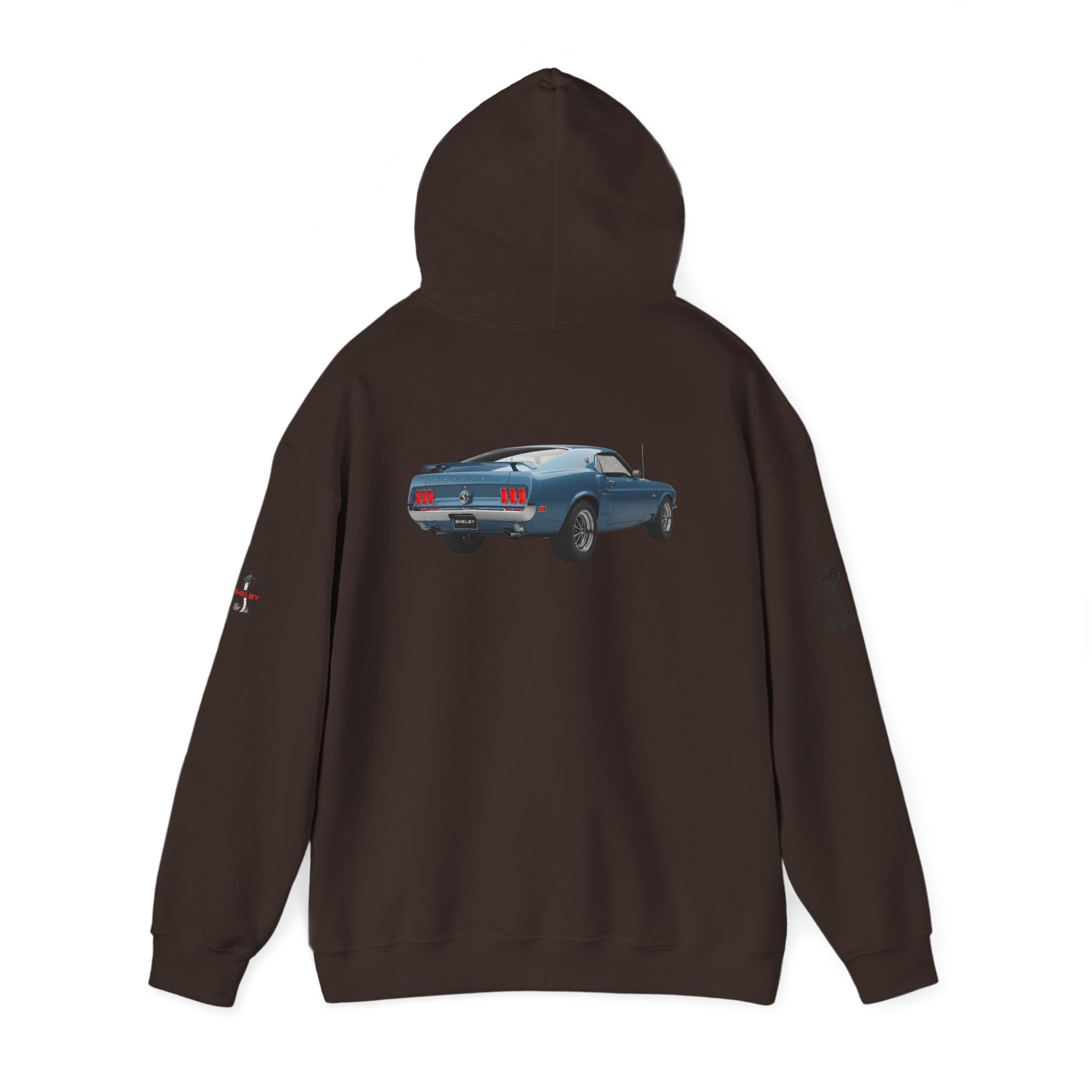 Classic Mustang Hoodie  Vintage Blue Pony Car Pullover