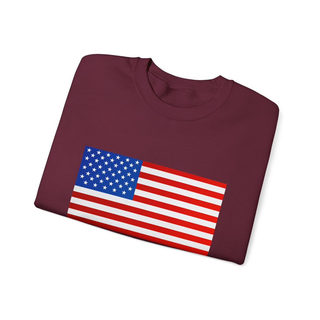 American Flag Sweatshirt | USA Stars Stripes Patriotic Crewneck